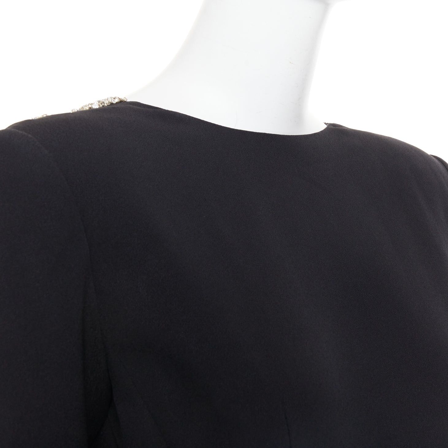 Alexandre Vauthier ALEXANDRE VAUTHIER COUTURE 2023 Runway black crepe crystal embellished open back dress Size S / US 4 / IT 40 - 8 Thumbnail