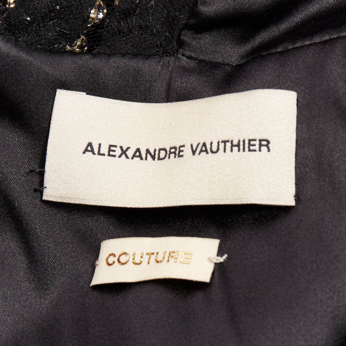 Alexandre Vauthier ALEXANDRE VAUTHIER COUTURE 2023 Runway black crepe crystal embellished open back dress Size S / US 4 / IT 40 - 11 Thumbnail
