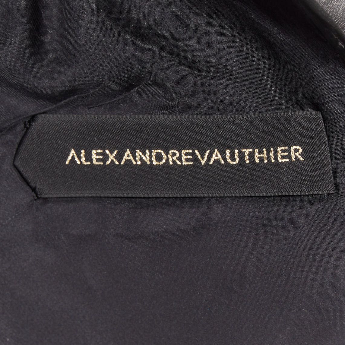Alexandre Vauthier ALEXANDRE VAUTHIER sheer grey geometric long bead embellished drape jacket Size S / US 4 / IT 40 - 11 Thumbnail