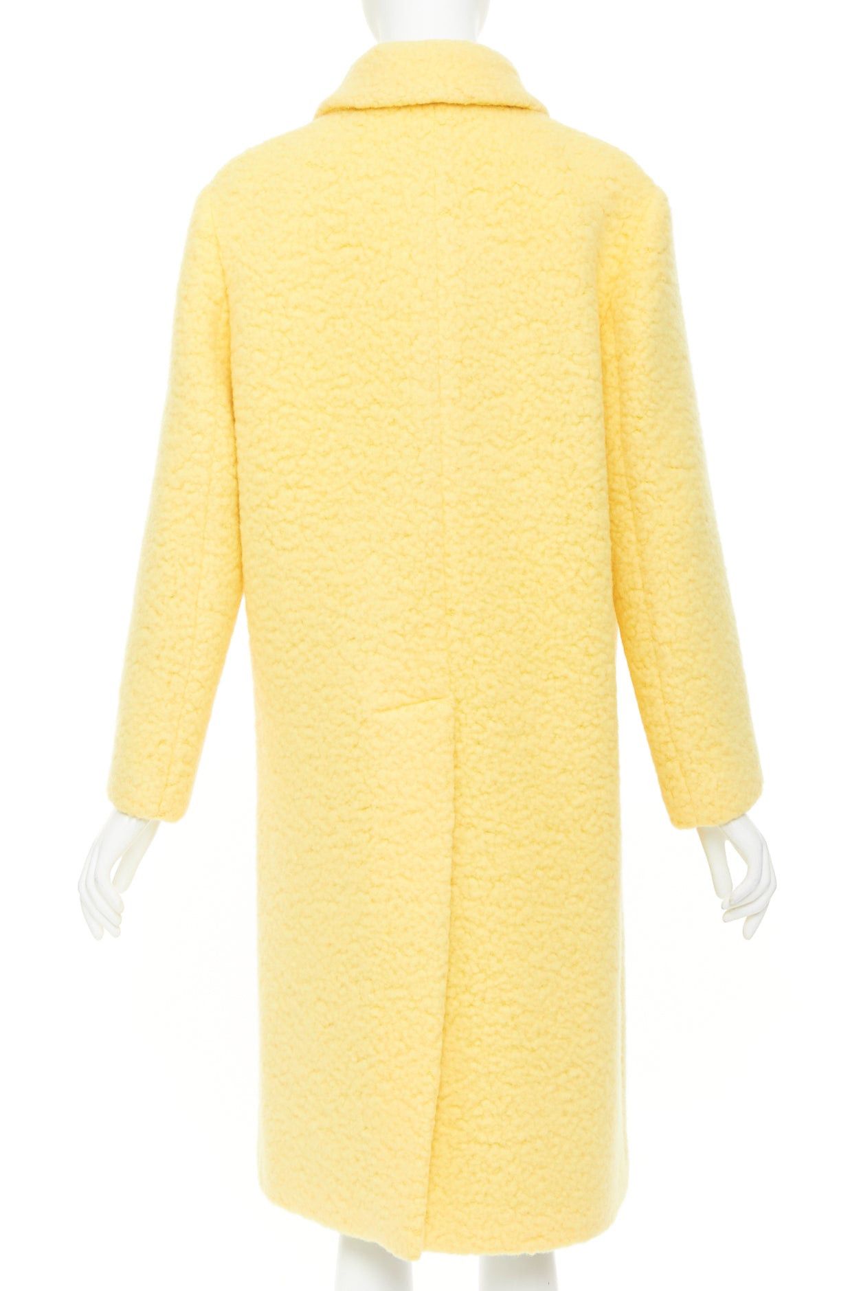 Prada PRADA 2021 Raf Simons Runway pastel yellow wool boucle long oversized coat IT42 M Size M / US 6-8 / IT 42-44 - 6 Thumbnail