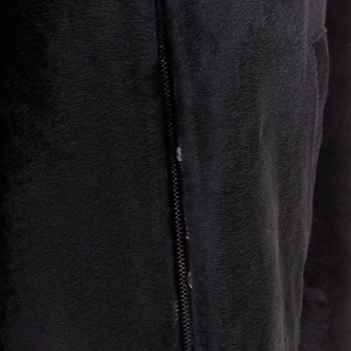 Prada PRADA 1990s Vintage black horsehair leather pocketed zip up boxy minimal jacket IT48 M Size US M / EU 48-50 / 2 - 8 Thumbnail