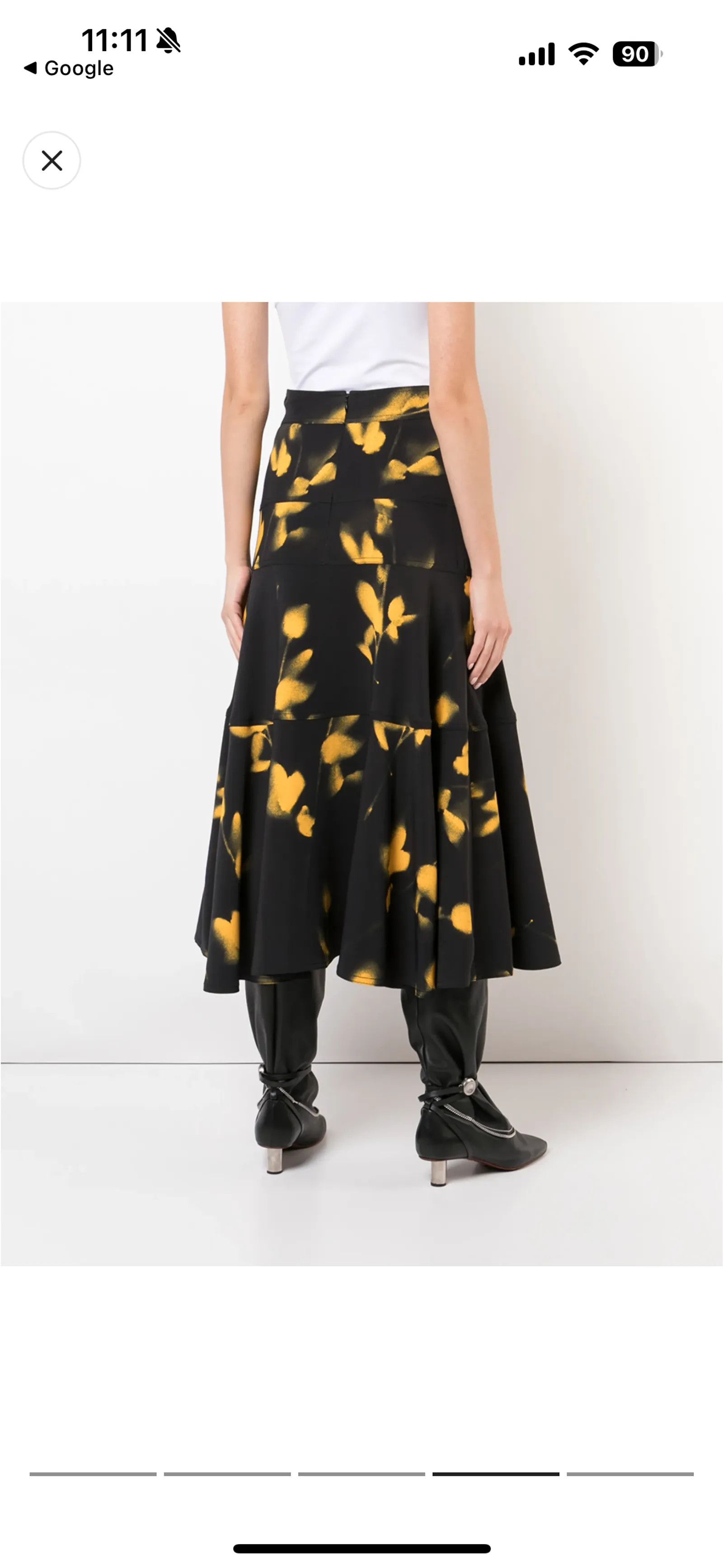 Proenza Schouler Proenza Schouler Abstract Print Cady Swing Skirt Skirt Size 26" / US 2 / IT 38 - 5 Thumbnail