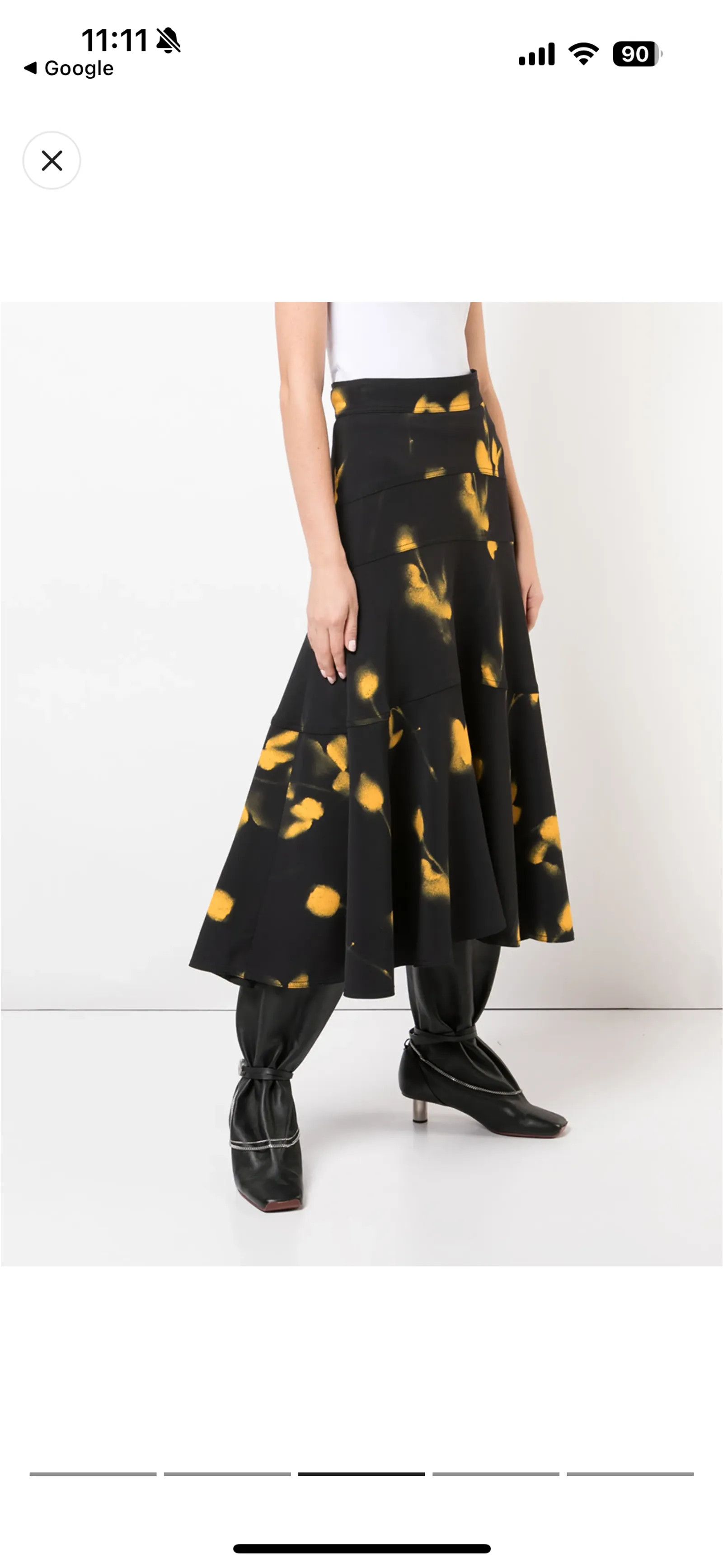 Proenza Schouler Proenza Schouler Abstract Print Cady Swing Skirt Skirt Size 26" / US 2 / IT 38 - 6 Thumbnail