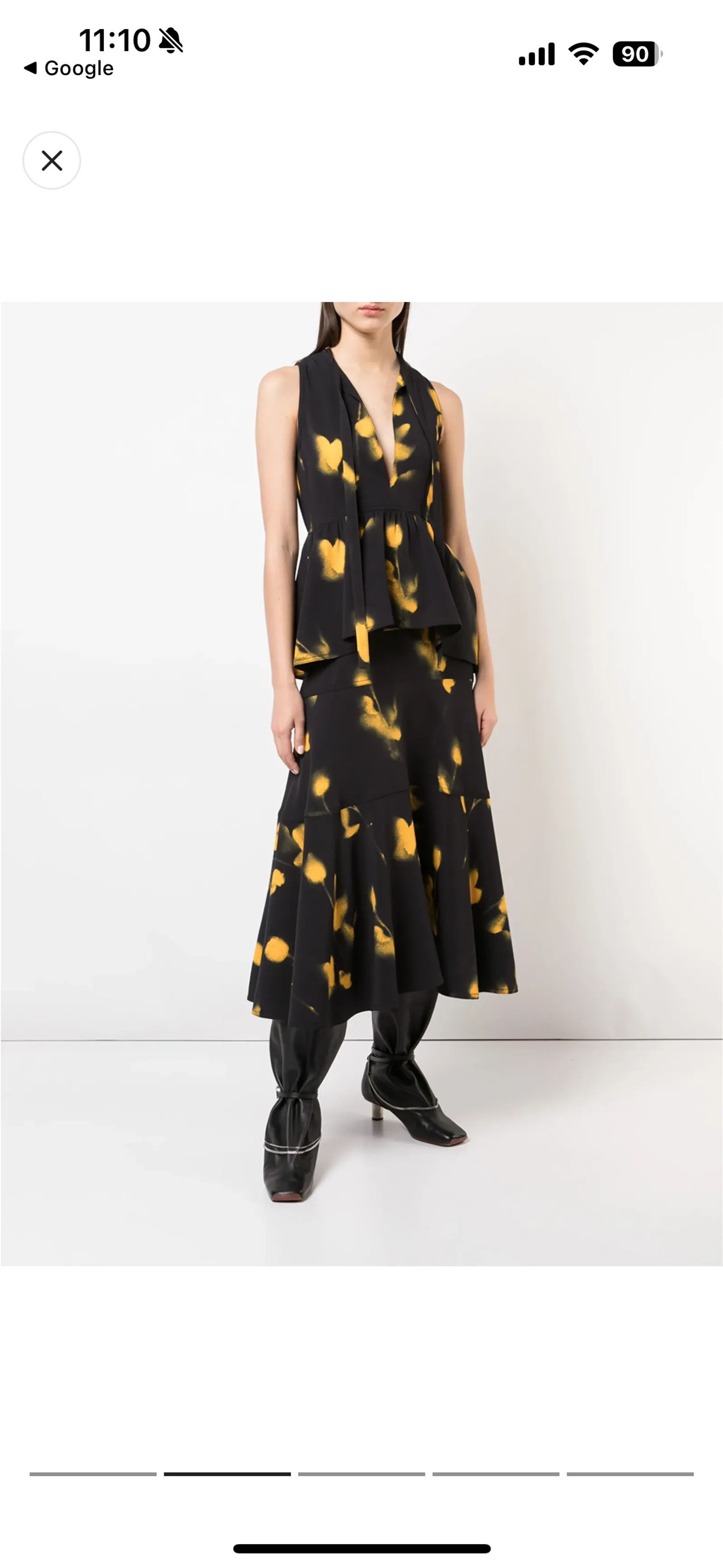 Proenza Schouler Proenza Schouler Abstract Print Cady Swing Skirt Skirt Size 26" / US 2 / IT 38 - 4 Thumbnail