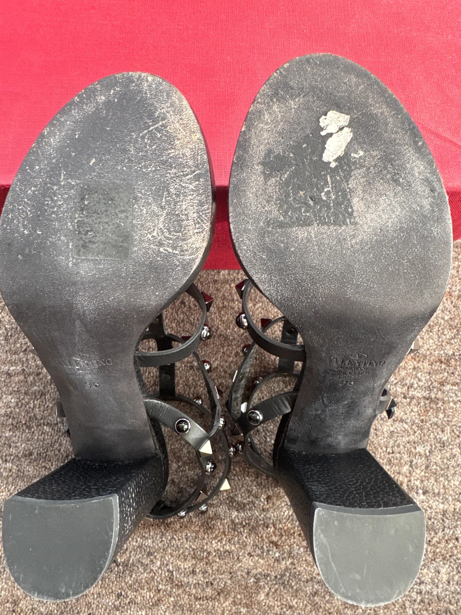 Valentino Valentino Rockstud Ankel Strap Sandal 90 Mm Heels Size US 6 / IT 36 - 5 Thumbnail
