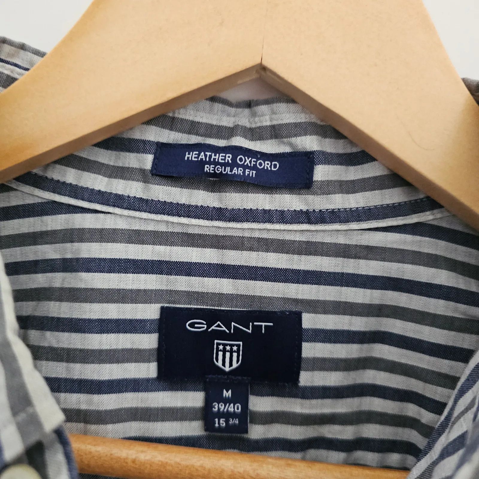 Gant Gant Heather Oxford Regular Fit Shirt Size US M / EU 48-50 / 2 - 2 Thumbnail