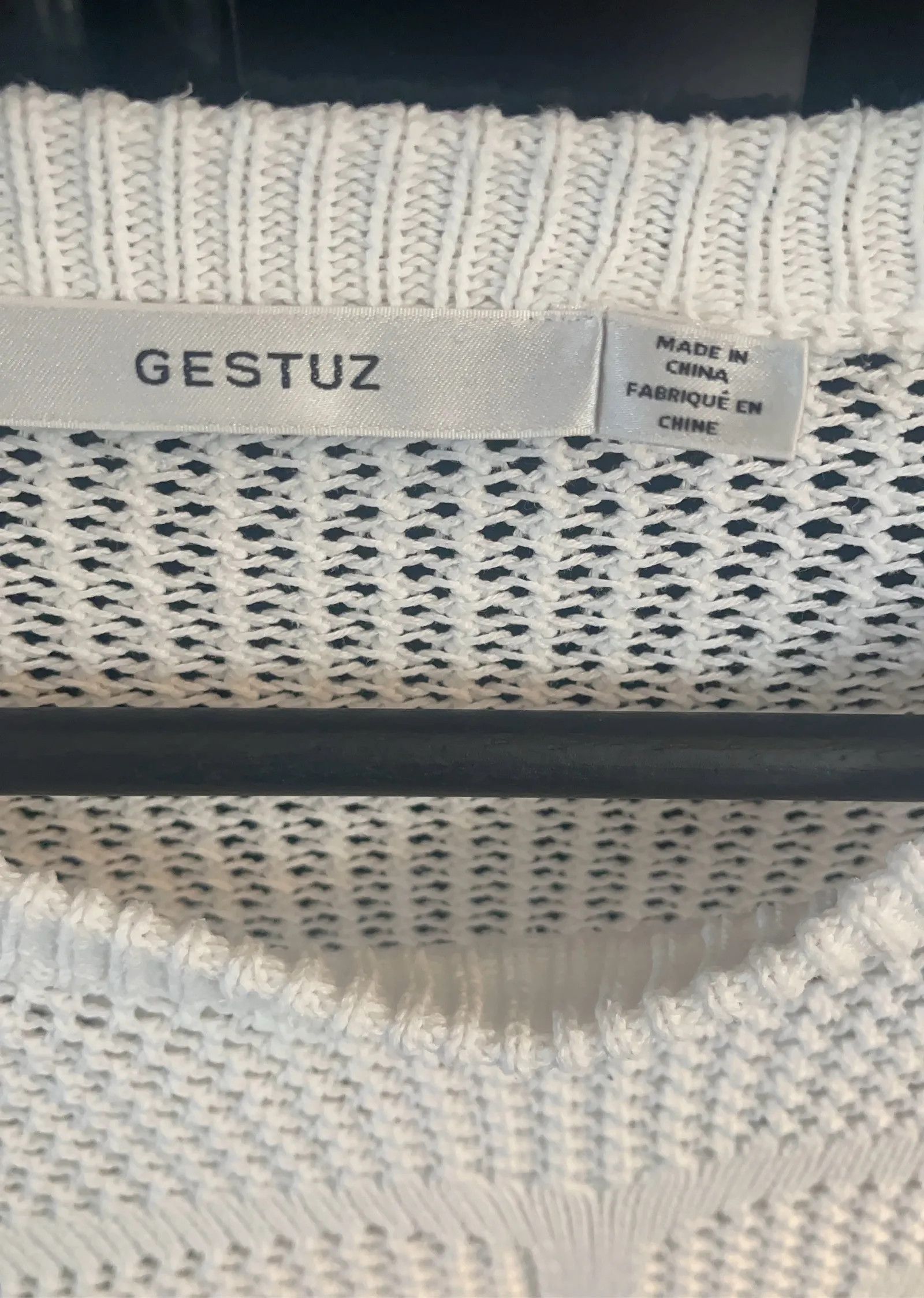 Gestuz Gestuz Gestuz White Net Sweater Sweater Size M / US 6-8 / IT 42-44 - 3 Thumbnail