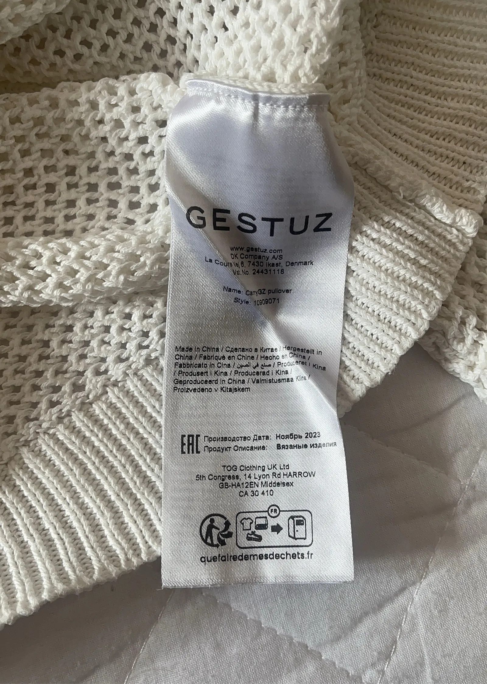 Gestuz Gestuz Gestuz White Net Sweater Sweater Size M / US 6-8 / IT 42-44 - 5 Thumbnail