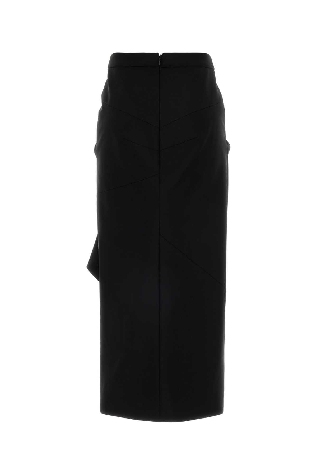 Givenchy Black Wool Blend Skirt Size 27" / US 4 / IT 40 - 2 Thumbnail