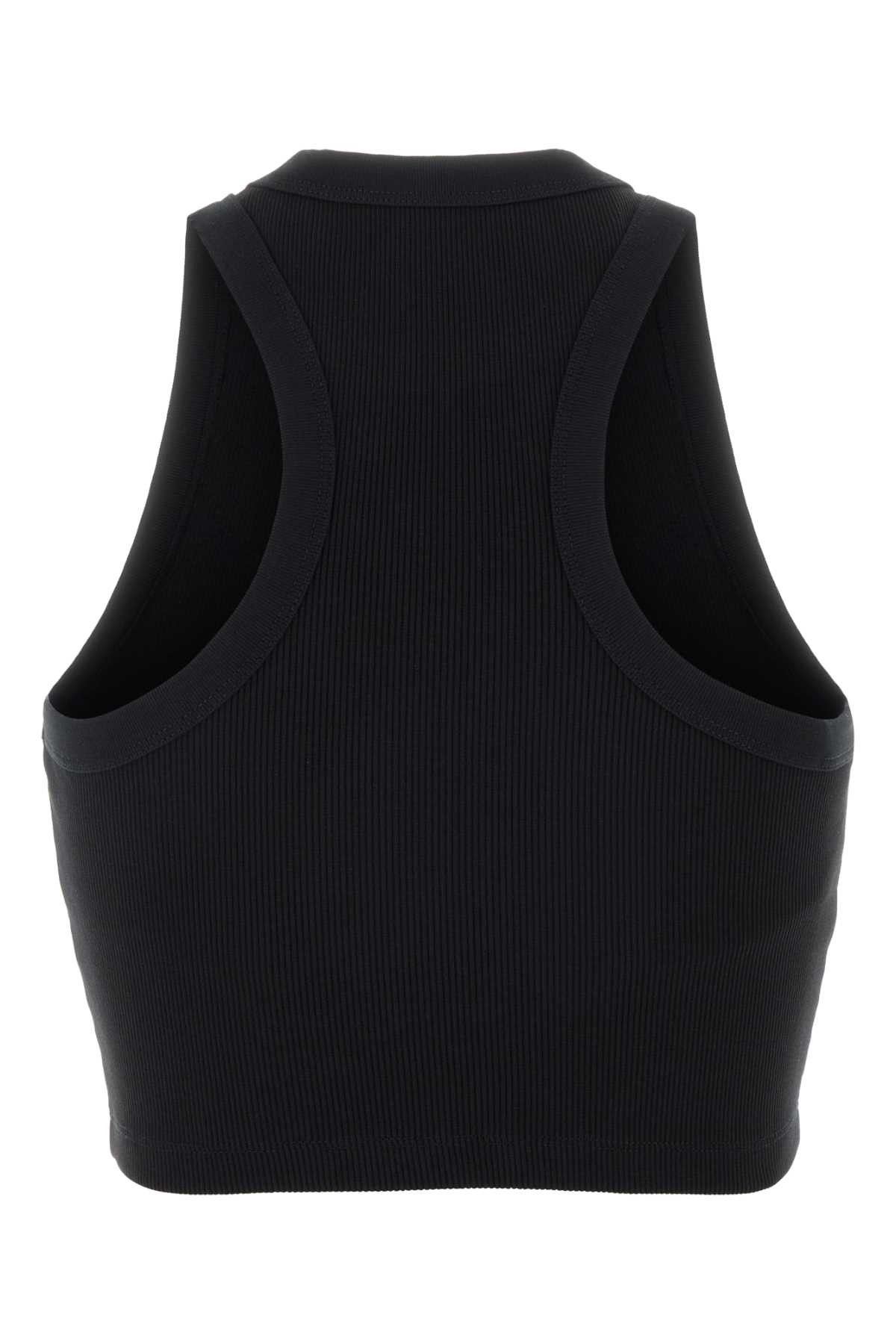 Givenchy Black Stretch Cotton Crop-Top Size XS / US 0-2 / IT 36-38 - 2 Thumbnail