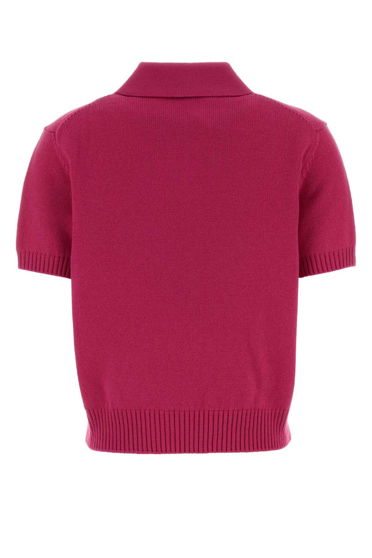 Givenchy Fuchsia Wool Blend Polo Shirt Size XS / US 0-2 / IT 36-38 - 2 Thumbnail