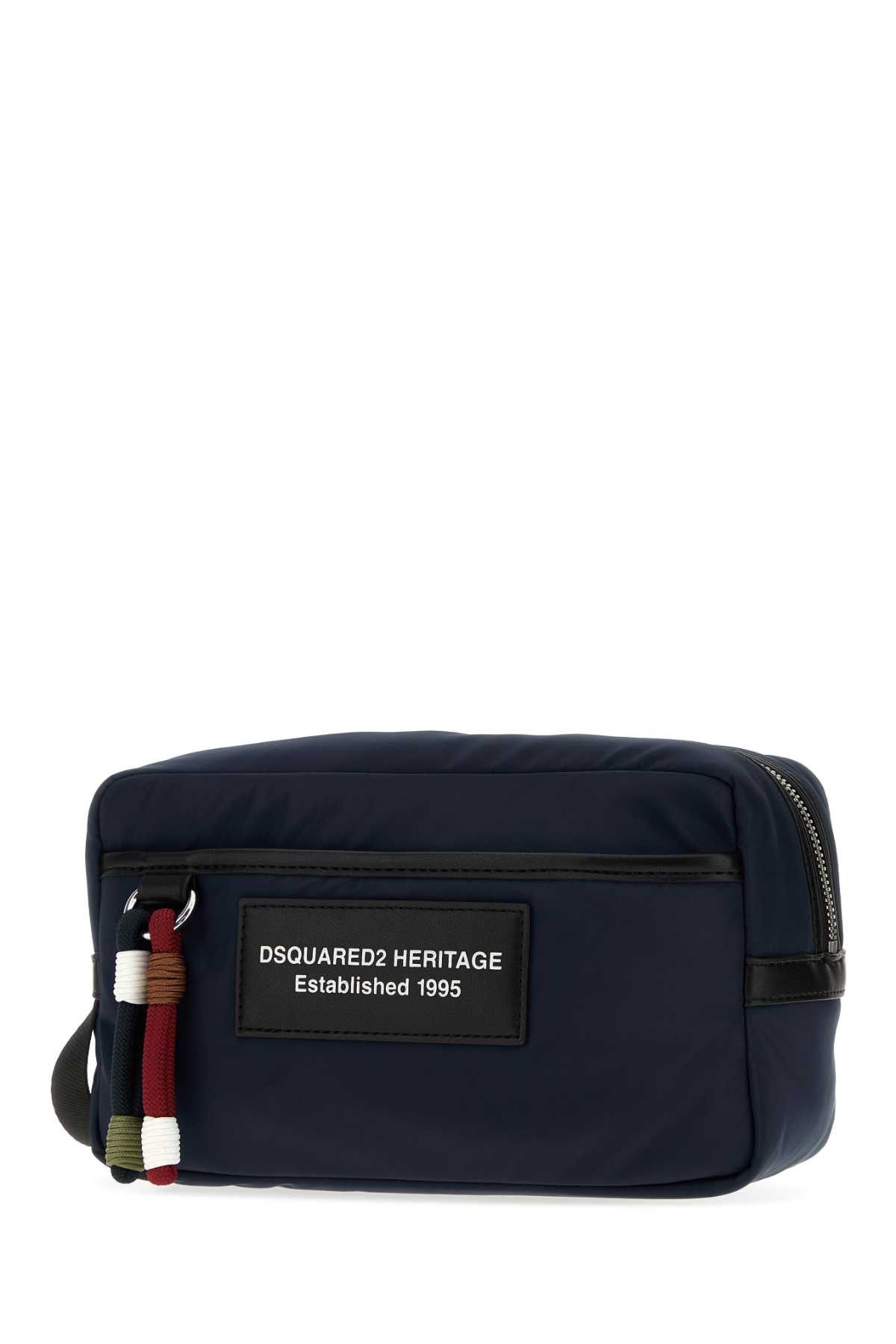Dsquared2 Navy Blue Fabric Beauty Case Size ONE SIZE - 2 Thumbnail