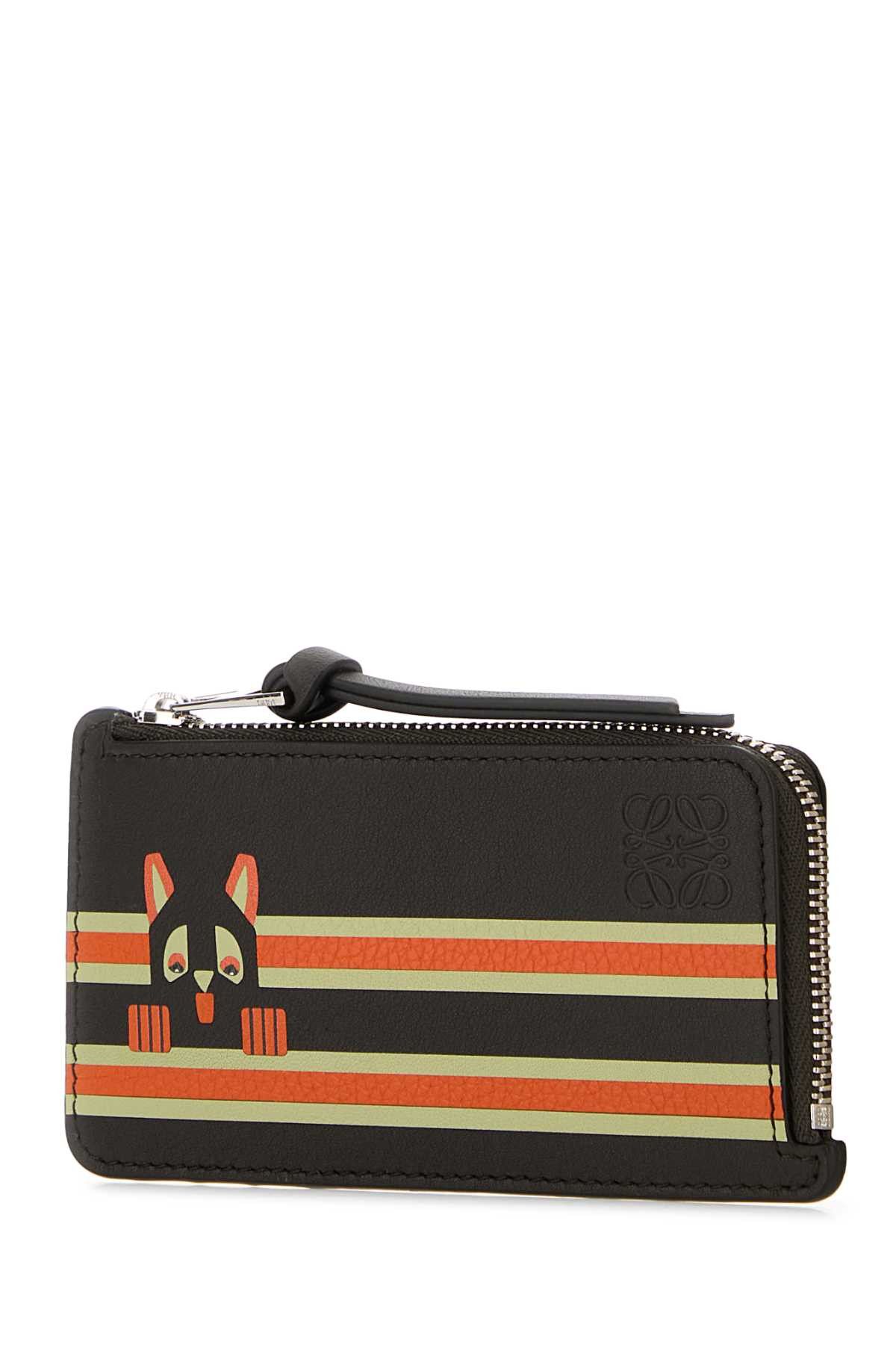 Loewe Futurist Cat Dark Brown Leather Futurist Cat Cardholder Size ONE SIZE - 2 Thumbnail