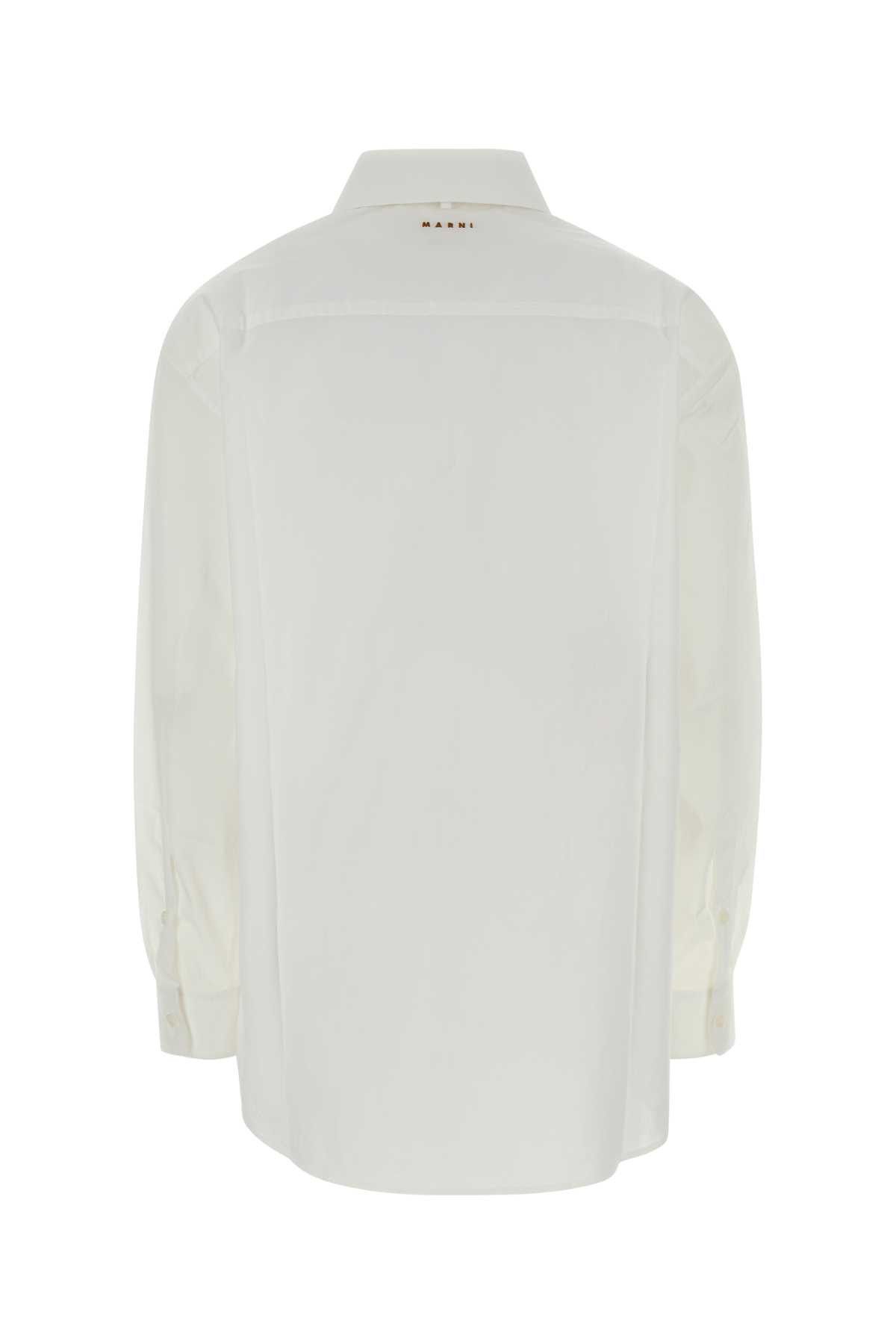 Marni White Poplin Shirt Size M / US 6-8 / IT 42-44 - 2 Thumbnail
