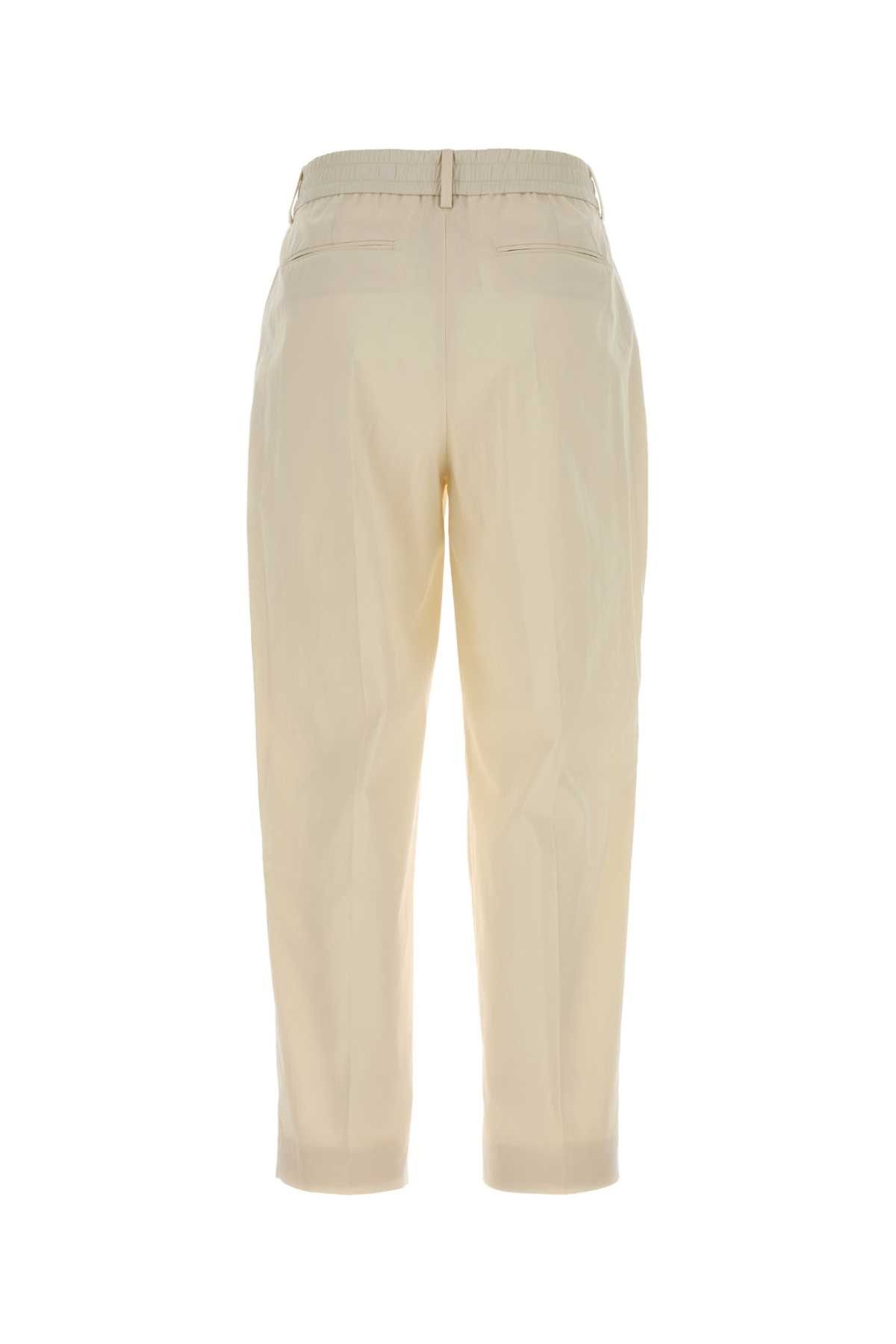 PT Torino Ivory Stretch Cotton Blend Daisy Pant Size 26" / US 2 / IT 38 - 2 Thumbnail