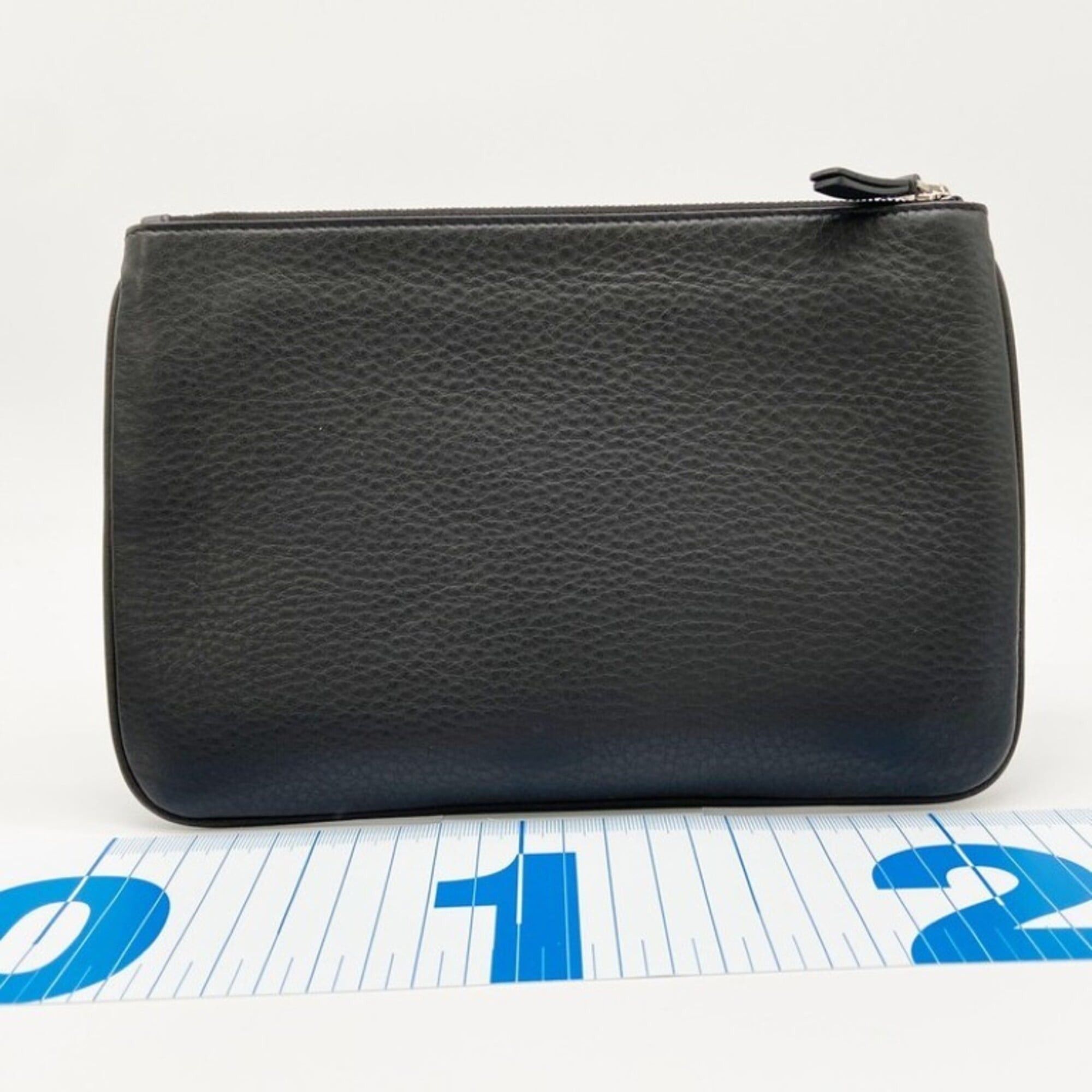 Balenciaga BALENCIAGA Everyday Pouch 551992 Bag, Black Leather, Men's & Women's Size ONE SIZE - 2 Thumbnail