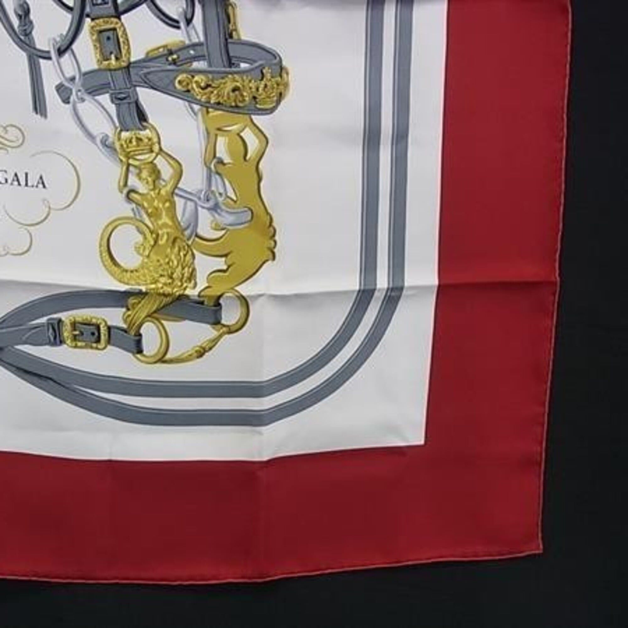 Hermes HERMES scarf/muffler, Carre 90, multicolor silk, women's, BRIDES de GALA (ceremonial horse bridle) Size ONE SIZE - 3 Thumbnail