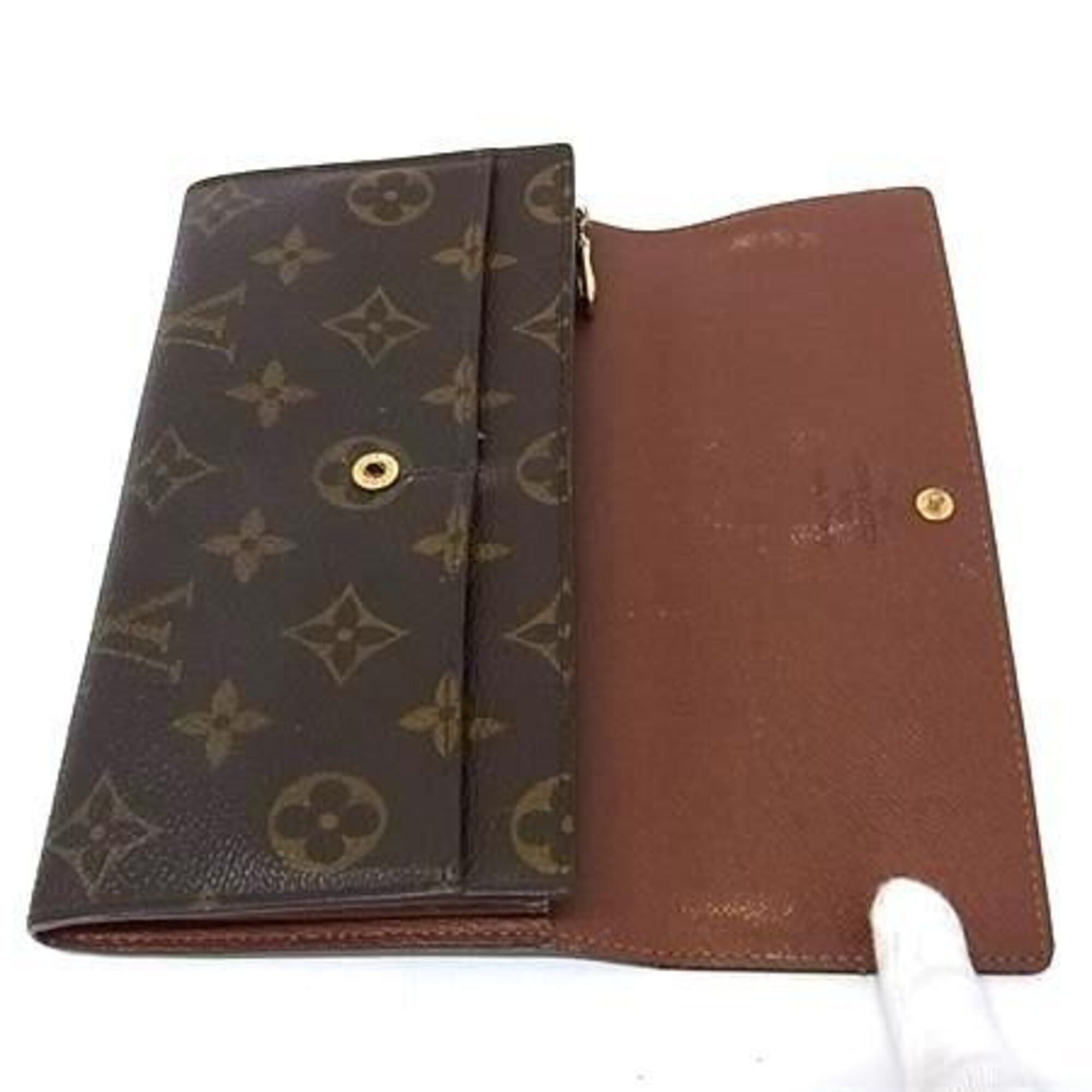 Louis Vuitton Louis Vuitton Long Wallet Pochette Portemonnaie Credit M61725 Brown Monogram Men's Women's Bi-fold Size ONE SIZE - 3 Thumbnail