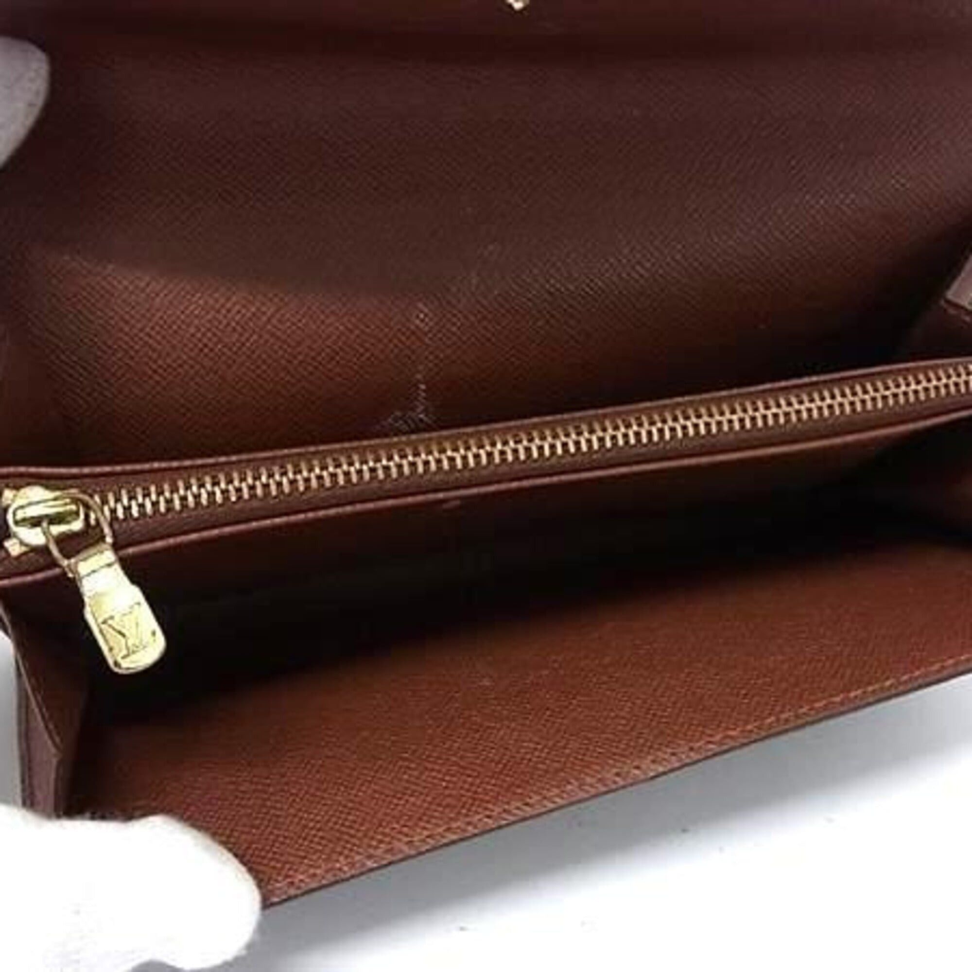Louis Vuitton Louis Vuitton Long Wallet Pochette Portemonnaie Credit M61725 Brown Monogram Men's Women's Bi-fold Size ONE SIZE - 4 Thumbnail