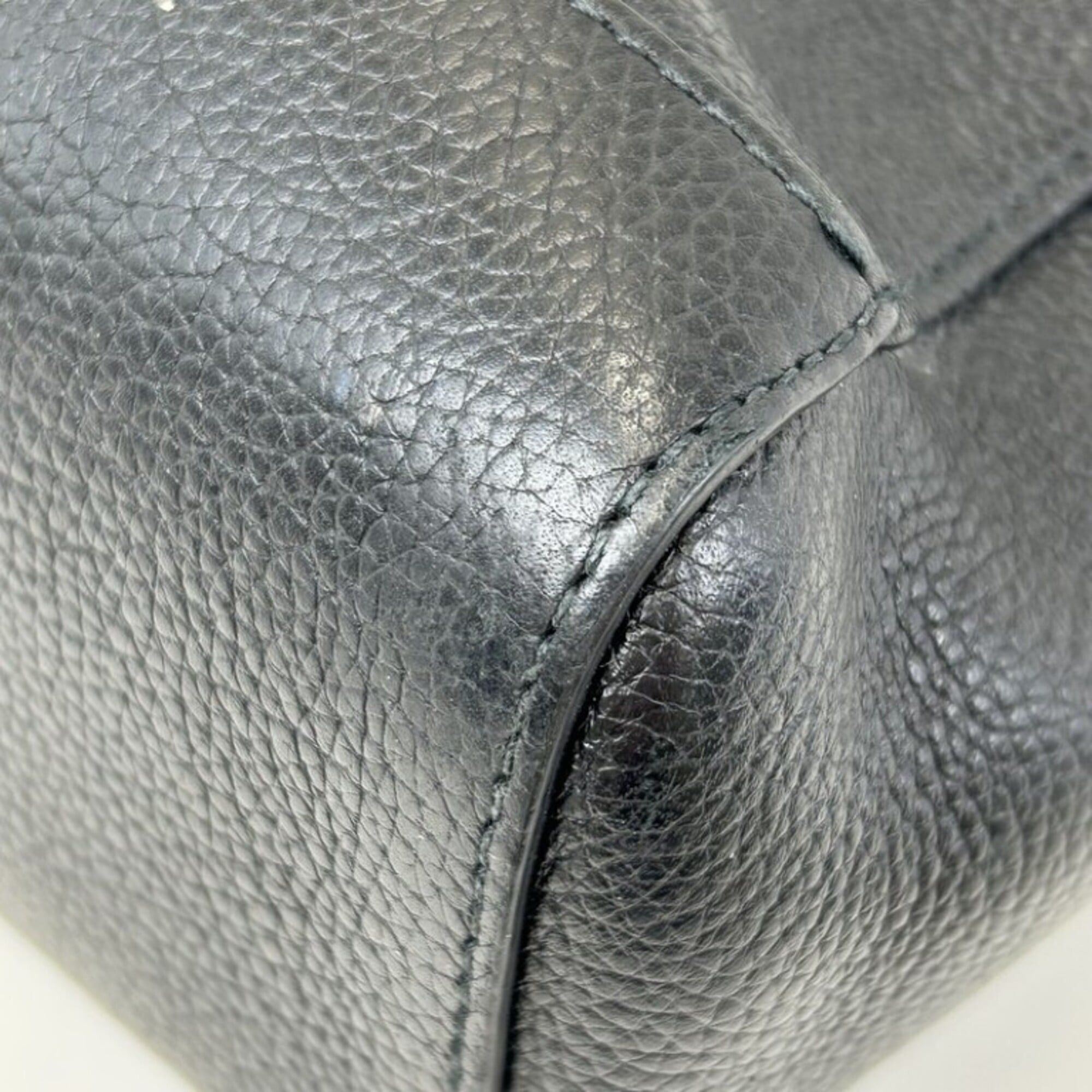 Bvlgari BVLGARI tote bag, Fragment Design collaboration, black leather, men's. Size ONE SIZE - 3 Thumbnail