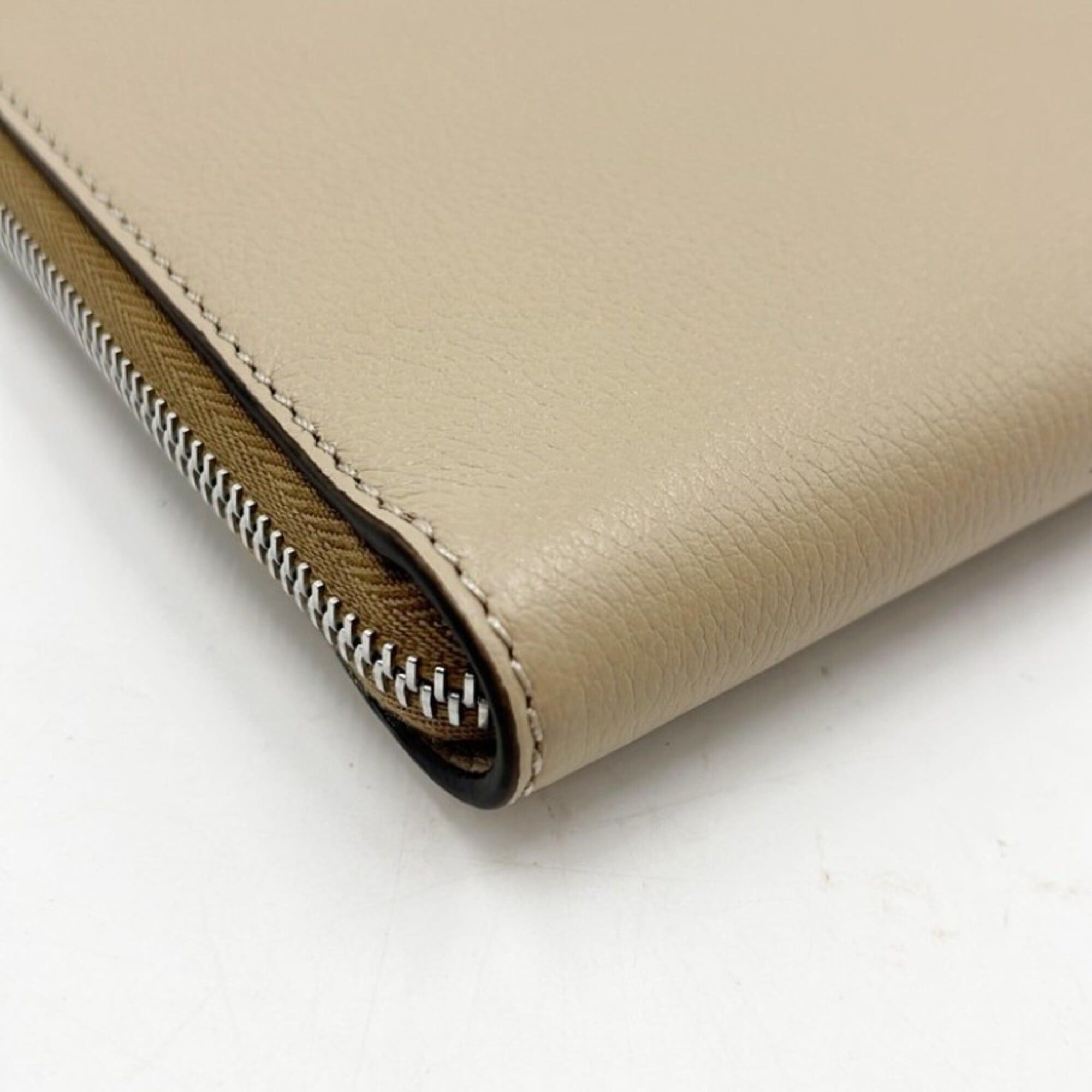 Fendi FENDI clutch bag 7N0167 beige leather men's and women's Size ONE SIZE - 4 Thumbnail