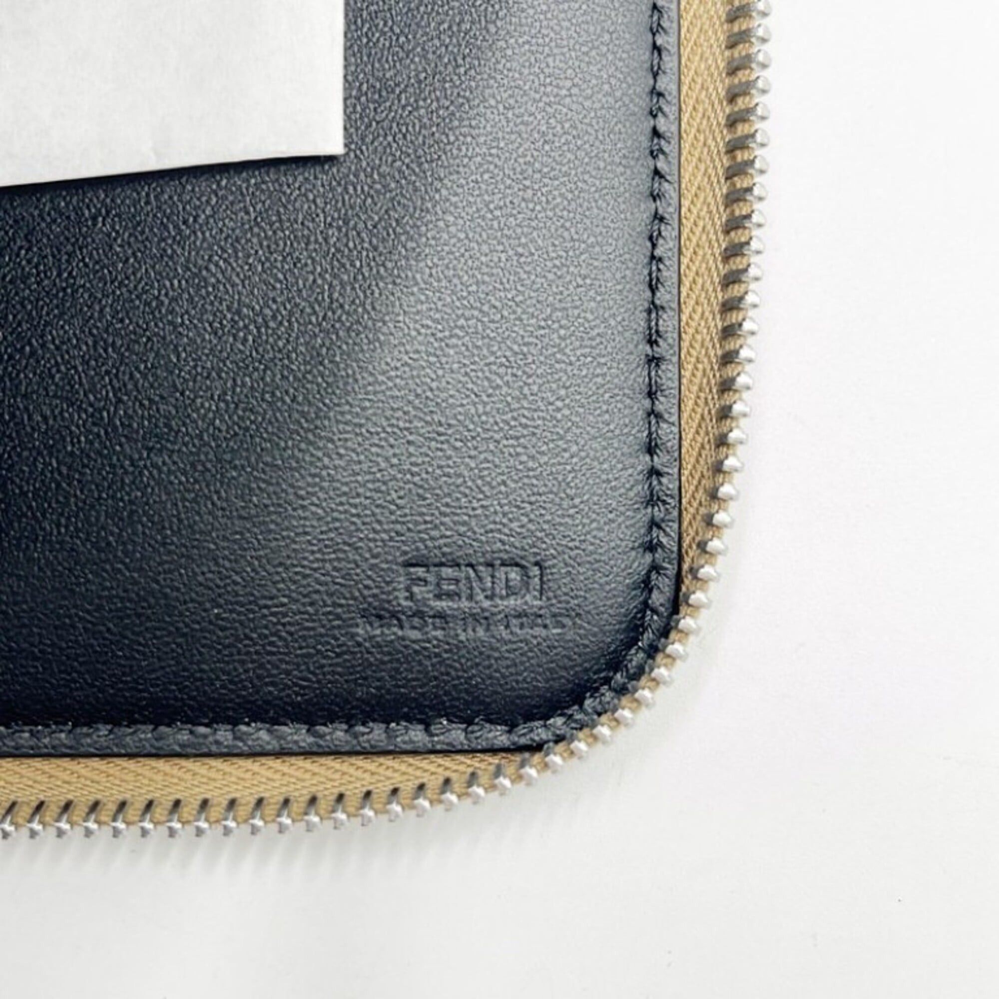 Fendi FENDI clutch bag 7N0167 beige leather men's and women's Size ONE SIZE - 8 Thumbnail