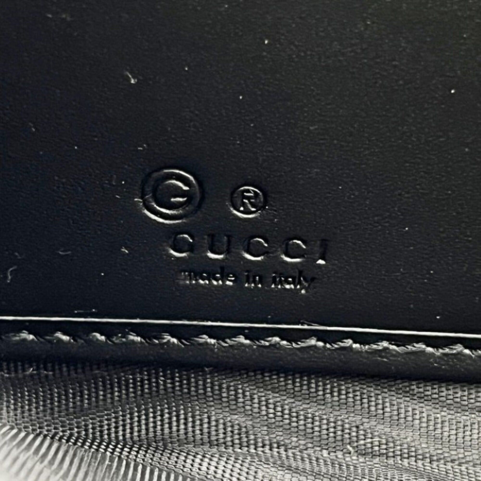 Gucci GUCCI GG Supreme Long Wallet 779879 Beige x Black Leather Men's and Women's Round Size ONE SIZE - 9 Thumbnail