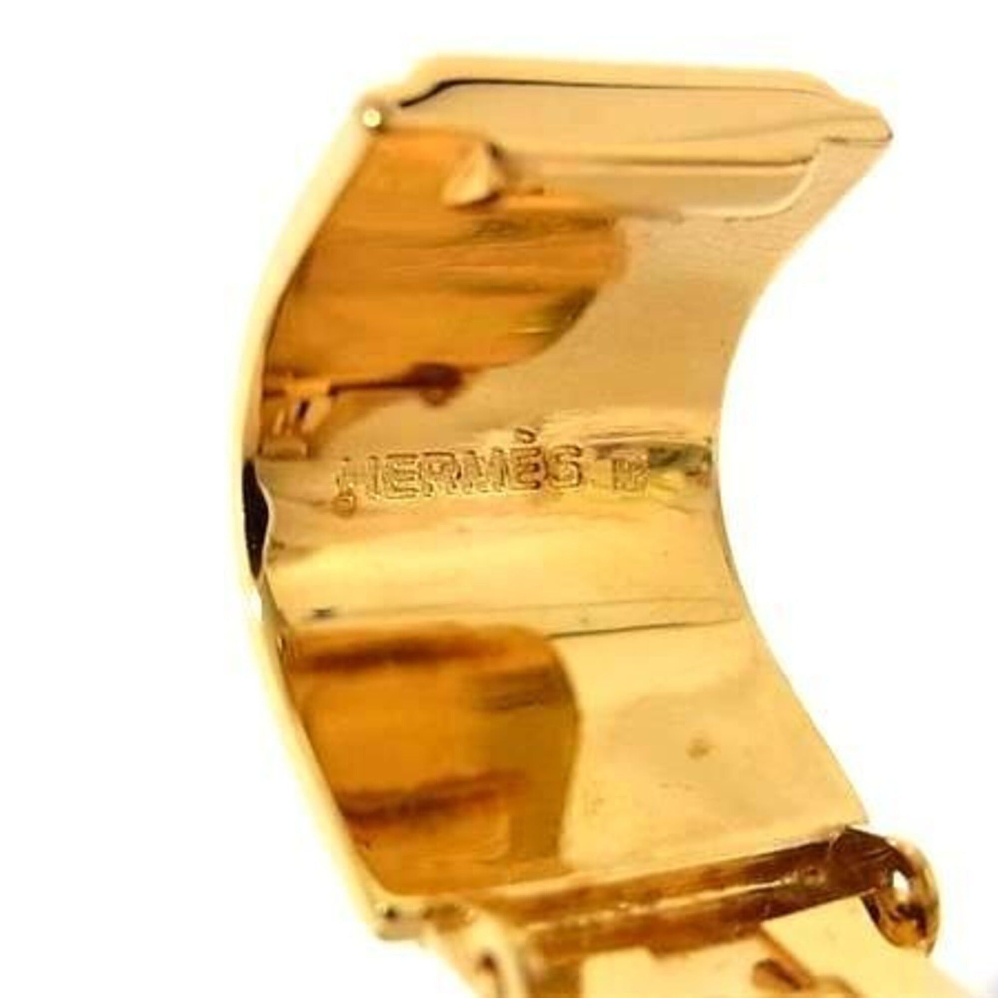 Hermes HERMES earrings, gold and red enamel, metal, women's. Size ONE SIZE - 3 Thumbnail