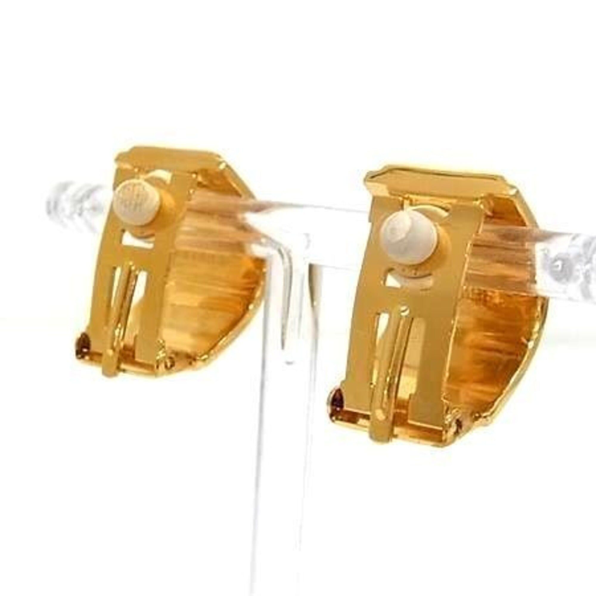 Hermes HERMES earrings, gold and red enamel, metal, women's. Size ONE SIZE - 2 Thumbnail