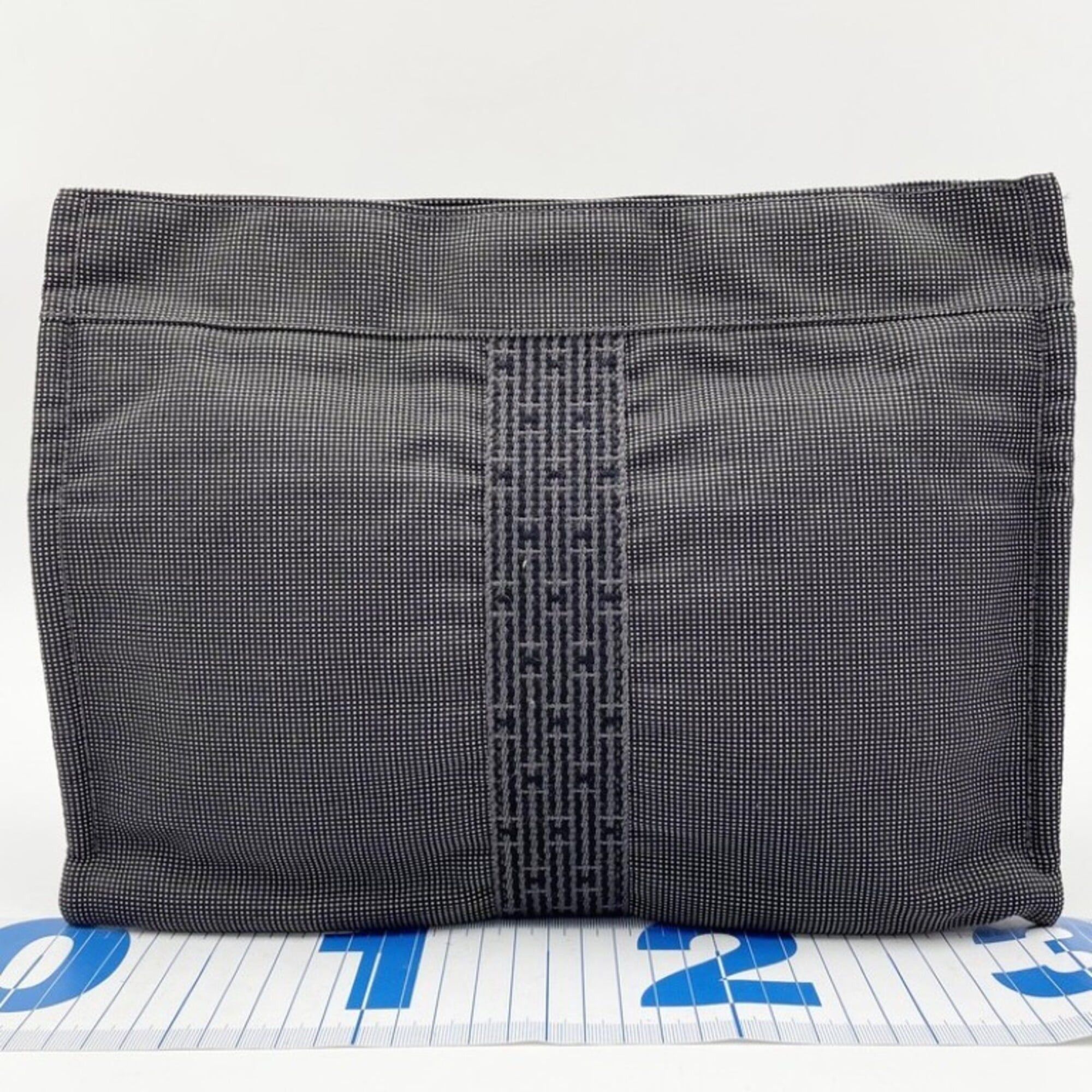Hermes Hermes Second Bag, Herline, Gray Canvas, Men's/Women's Clutch Bag Size ONE SIZE - 2 Thumbnail