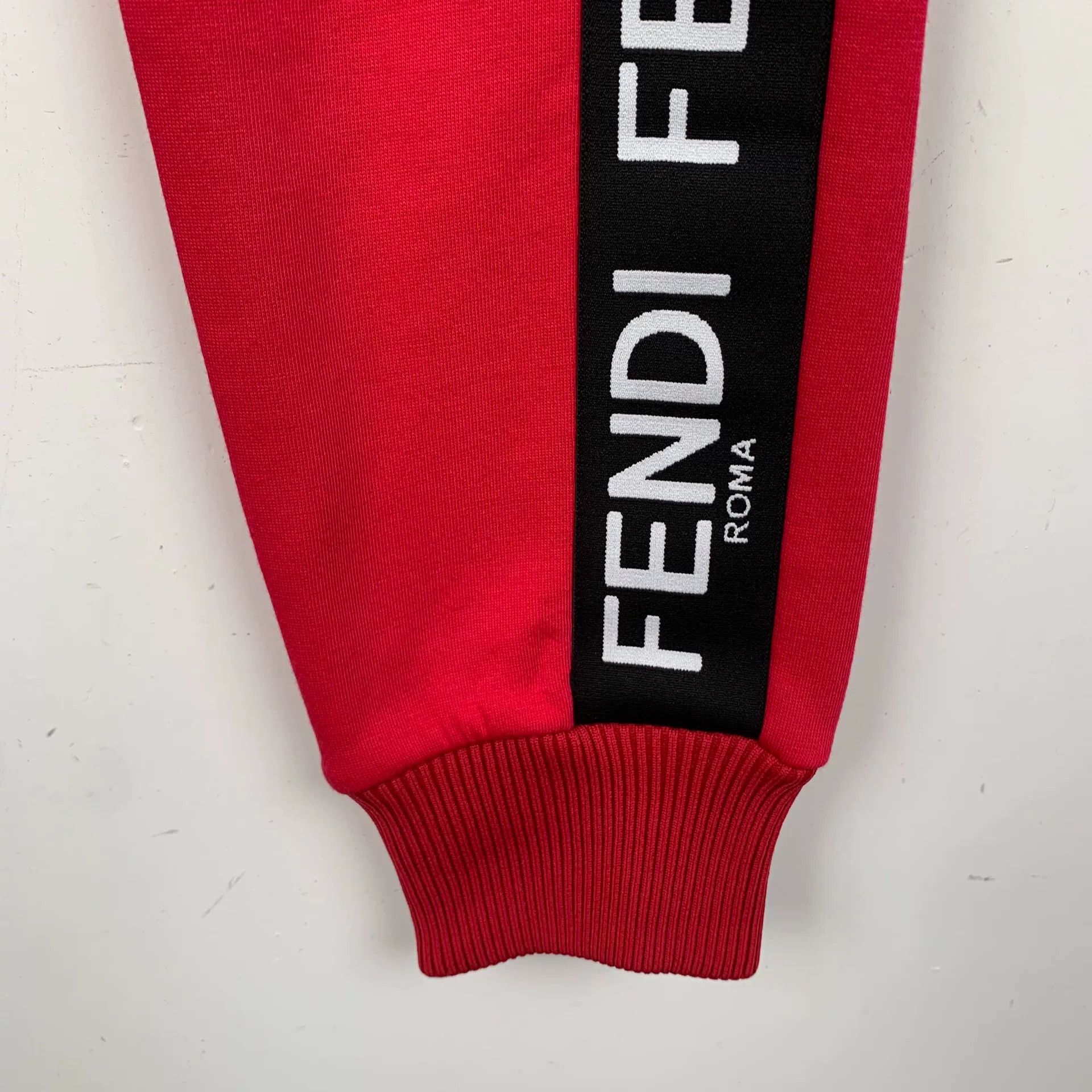 Fendi Fendi Red Side Logo Tape Joggers IT 42 Size 28" / US 6 / IT 42 - 5 Thumbnail