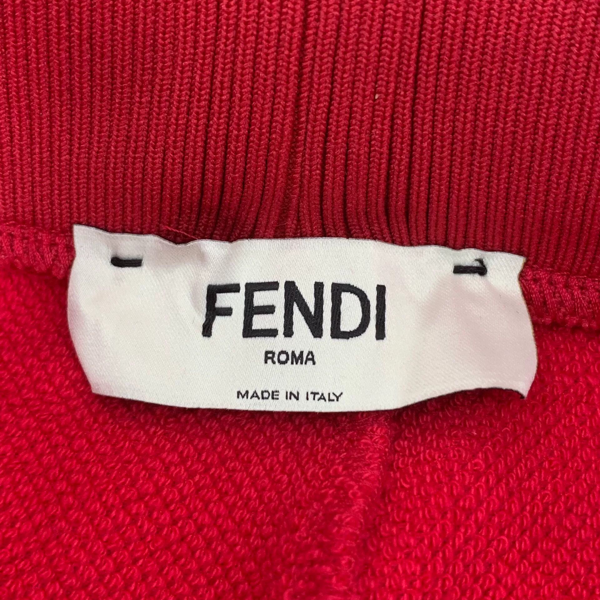 Fendi Fendi Red Side Logo Tape Joggers IT 42 Size 28" / US 6 / IT 42 - 6 Thumbnail