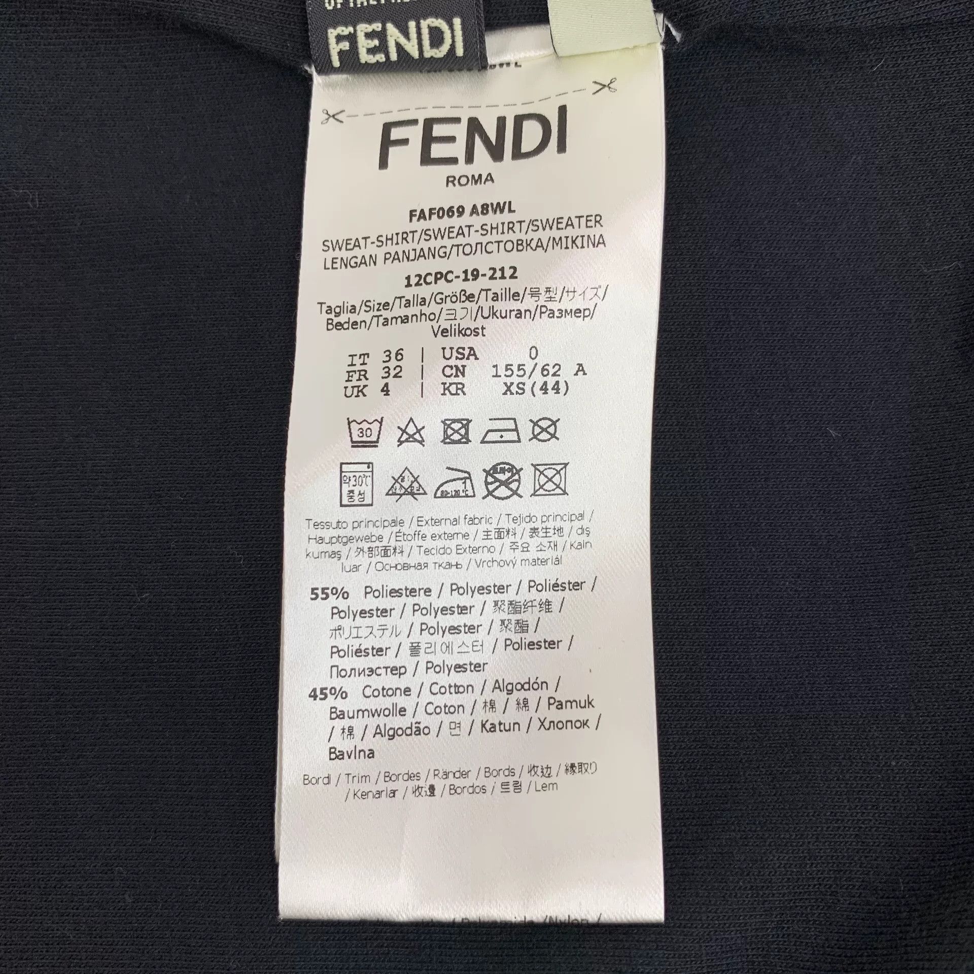 Fendi Fendi Logo Tape Zip Track Jacket IT 36 Size XS / US 0-2 / IT 36-38 - 8 Thumbnail