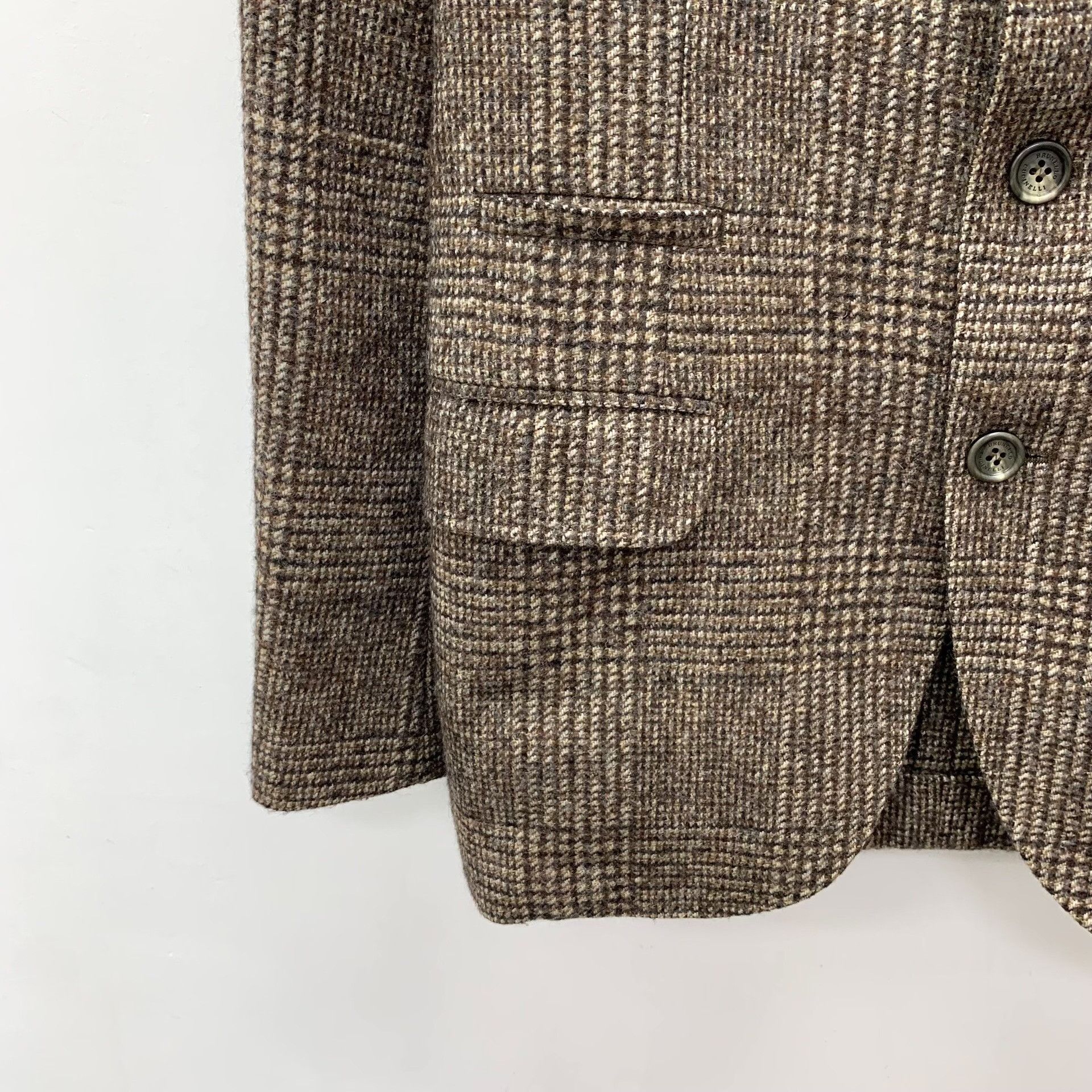 Brunello Cucinelli Brunello Cucinelli Alpaca Blend Houndstooth Blazer 46 Size 36R - 4 Thumbnail