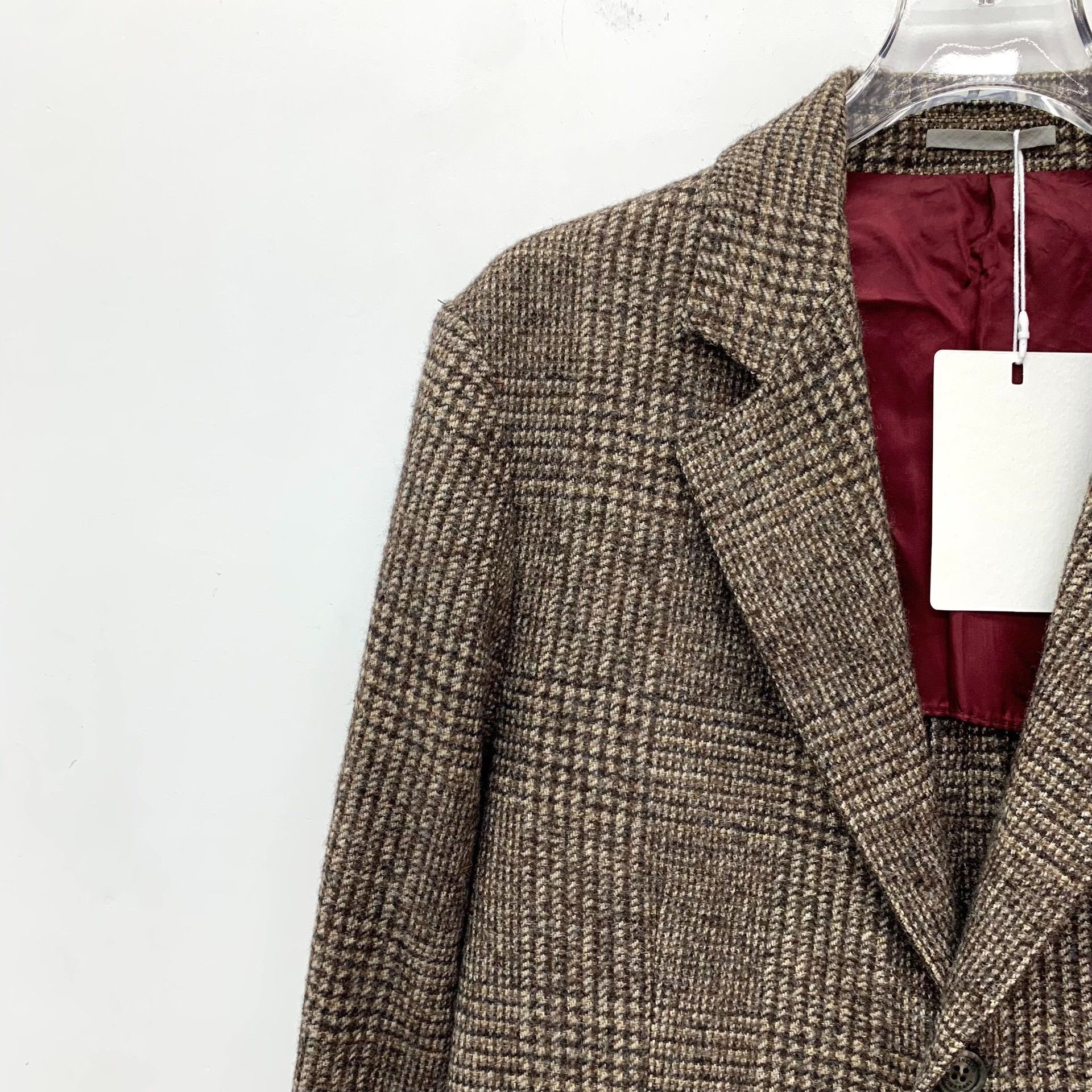 Brunello Cucinelli Brunello Cucinelli Alpaca Blend Houndstooth Blazer 46 Size 36R - 3 Thumbnail