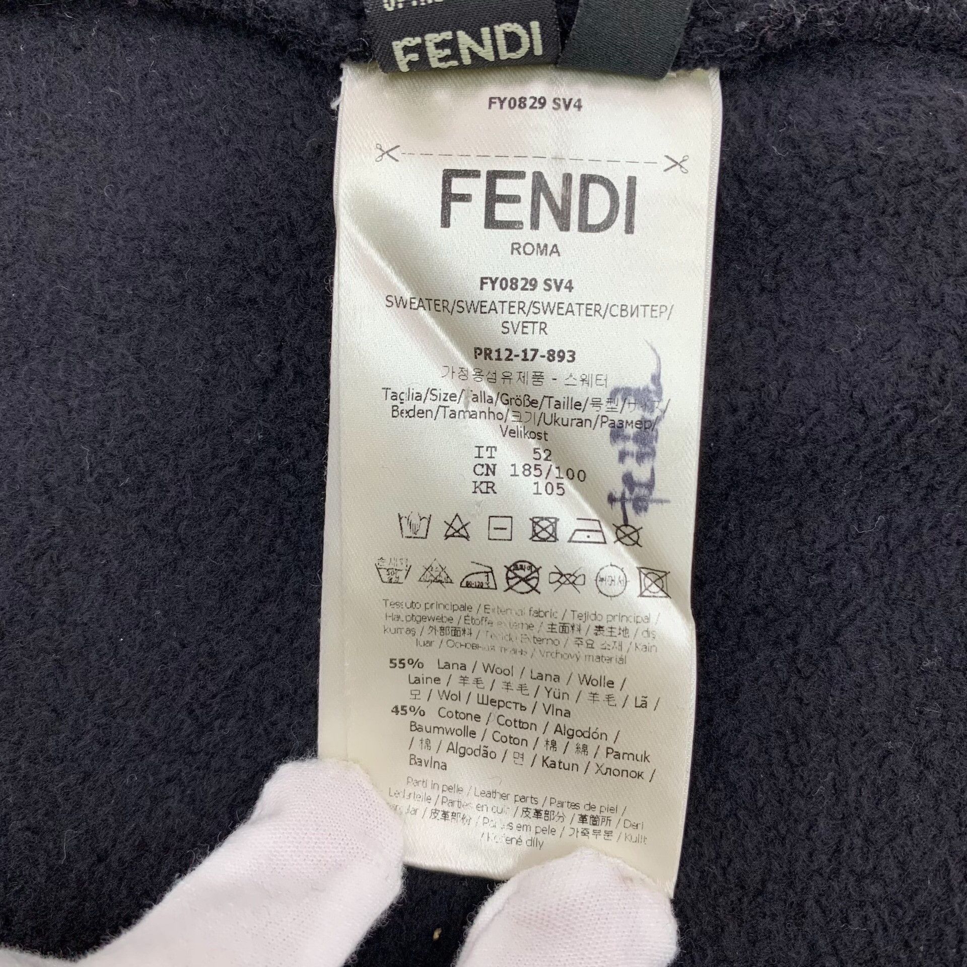Fendi Fendi Monster Eye Studded Sweatshirt Size 52 Size US L / EU 52-54 / 3 - 8 Thumbnail