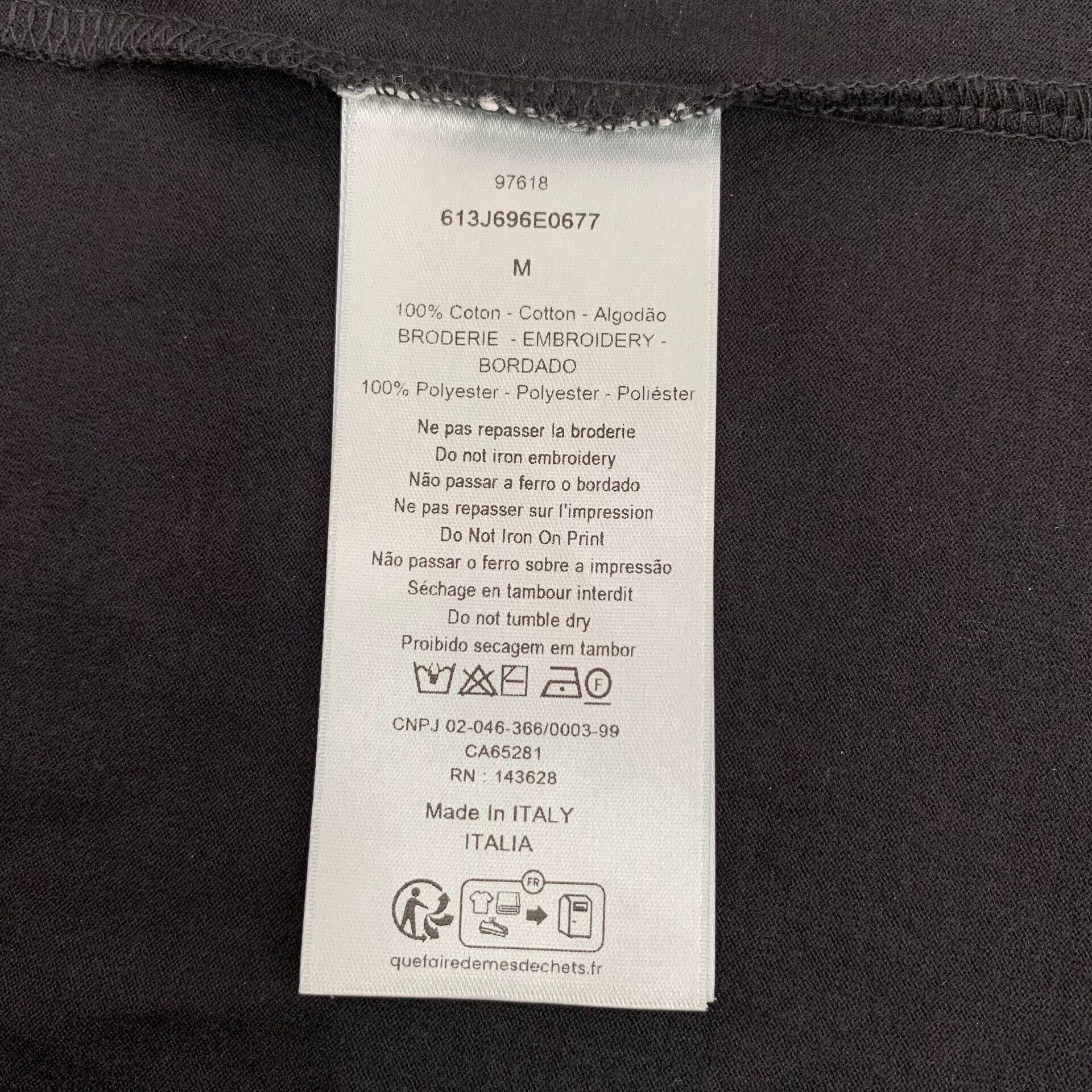 Dior Dior Patch Embroidery T-Shirt Size M Size US M / EU 48-50 / 2 - 7 Thumbnail