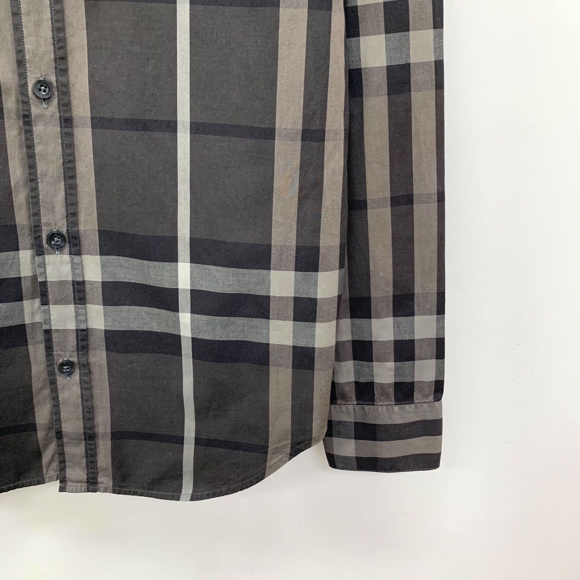 Burberry Burberry Gray Check Cotton Shirt S Size US S / EU 44-46 / 1 - 4 Thumbnail