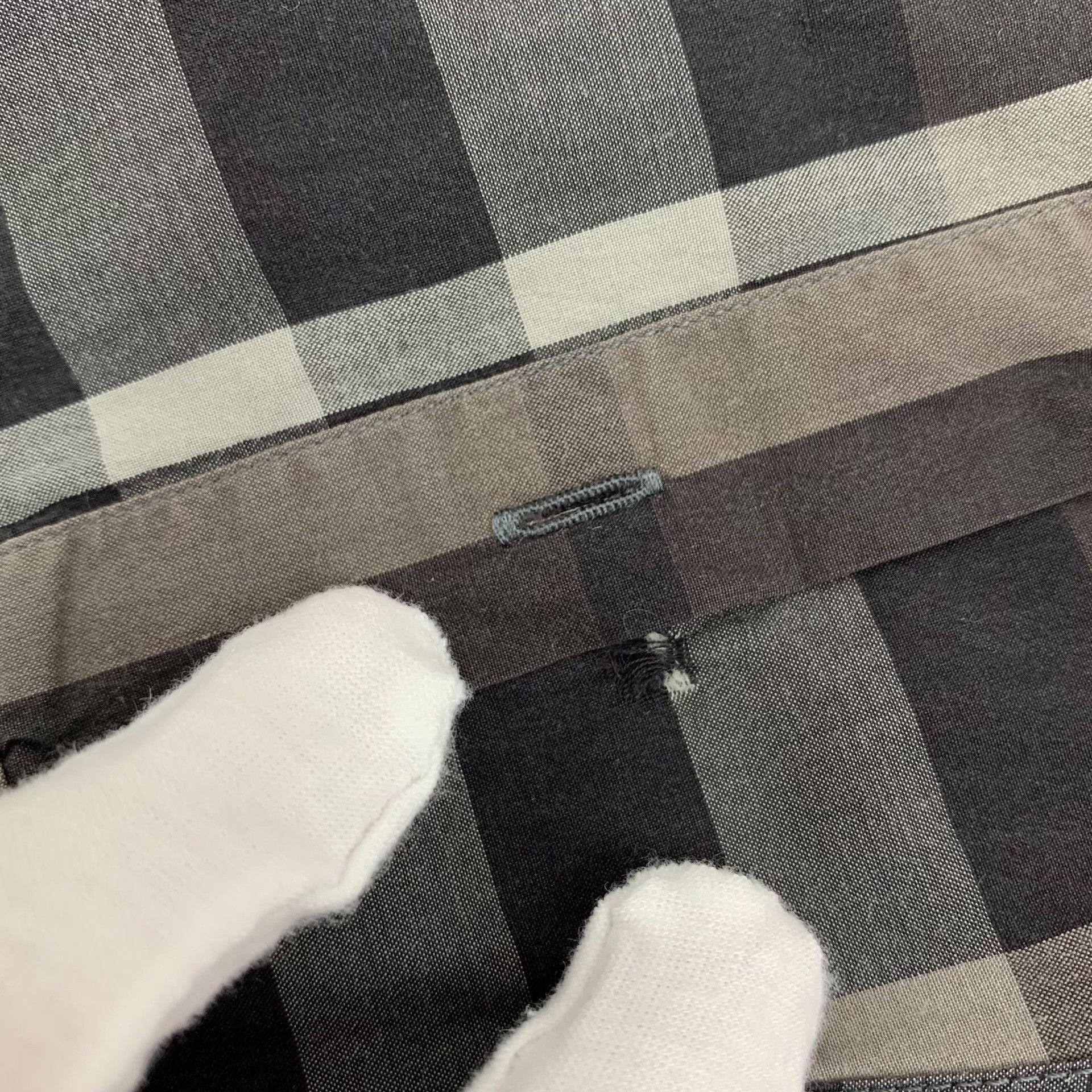 Burberry Burberry Gray Check Cotton Shirt S Size US S / EU 44-46 / 1 - 9 Thumbnail