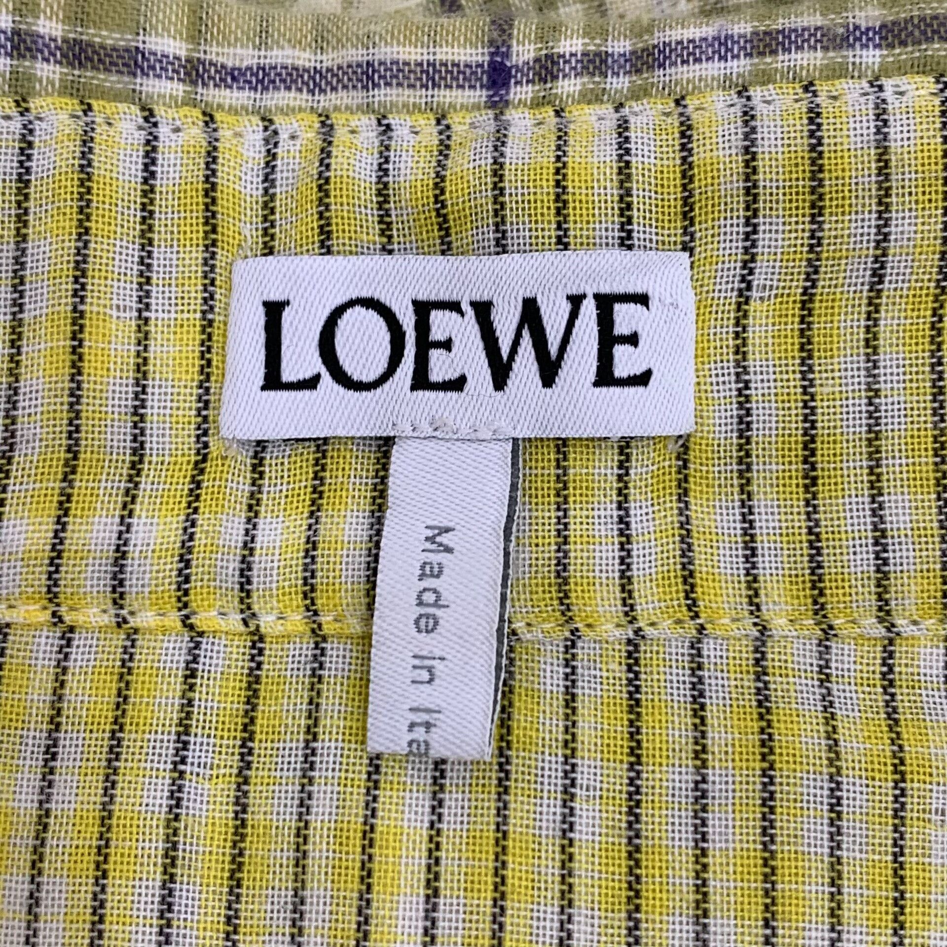 Loewe Loewe Plaid Leather Patch Shirt 40 Size US M / EU 48-50 / 2 - 6 Thumbnail