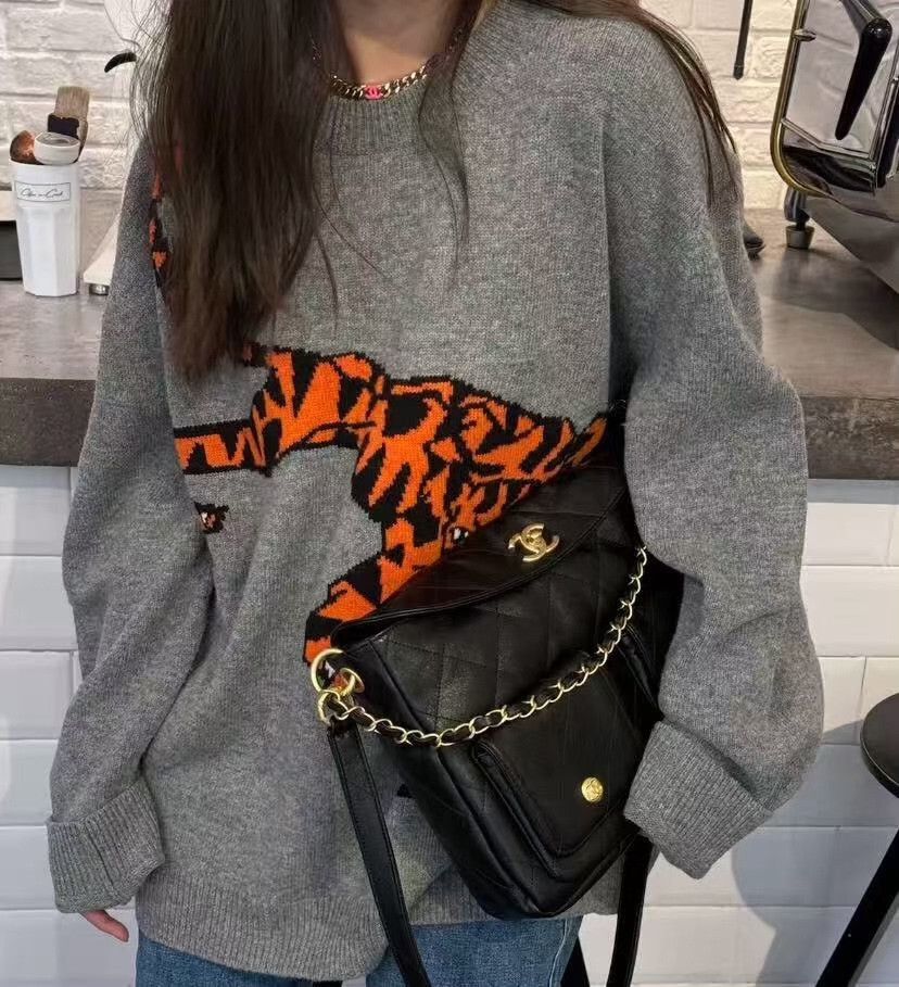 Louis Vuitton Louis Vuitton Tiger Logo Wool Sweater XL Size US XL / EU 56 / 4 - 8 Thumbnail