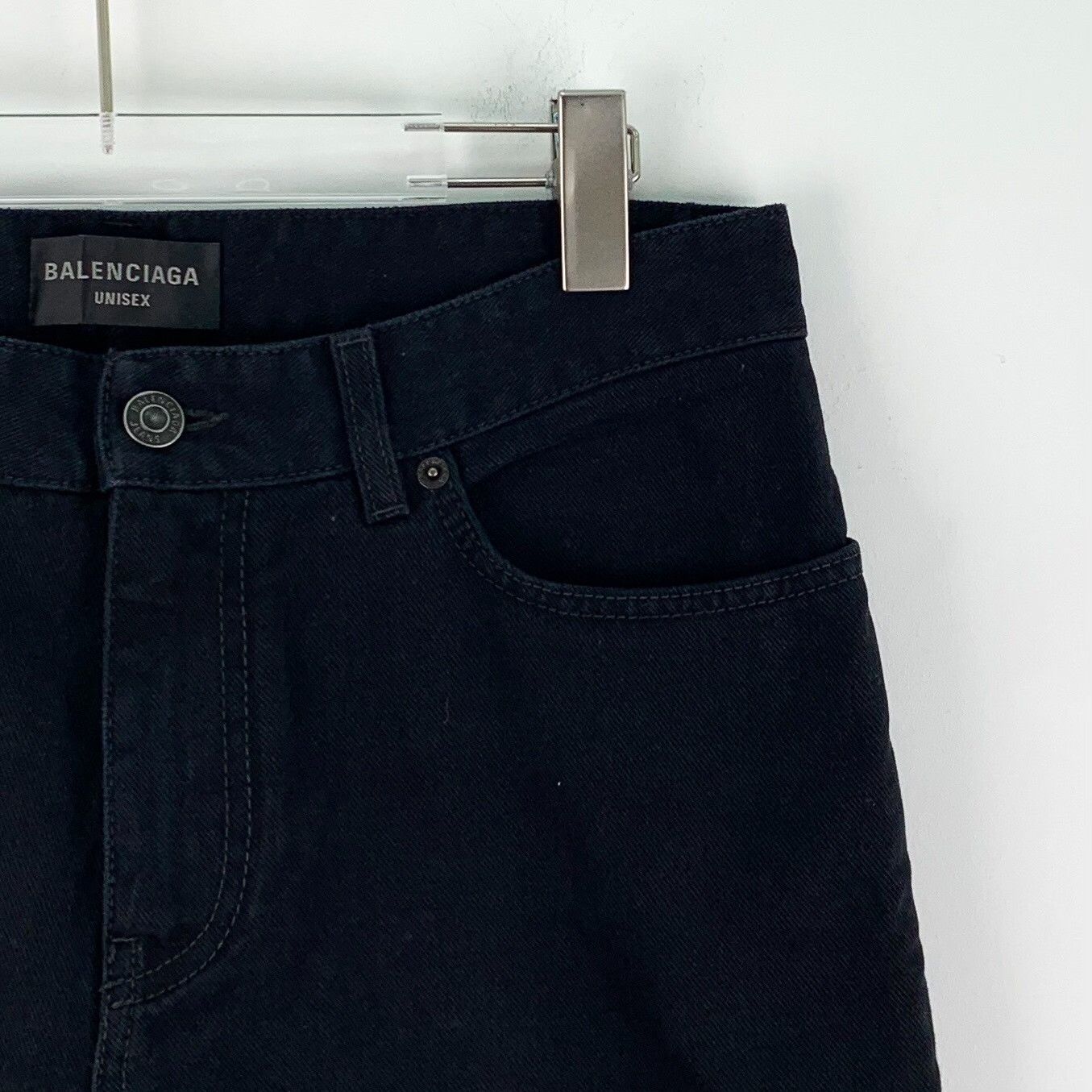 Balenciaga Balenciaga Black Cotton Denim Jeans Size L Size US 33 - 3 Thumbnail