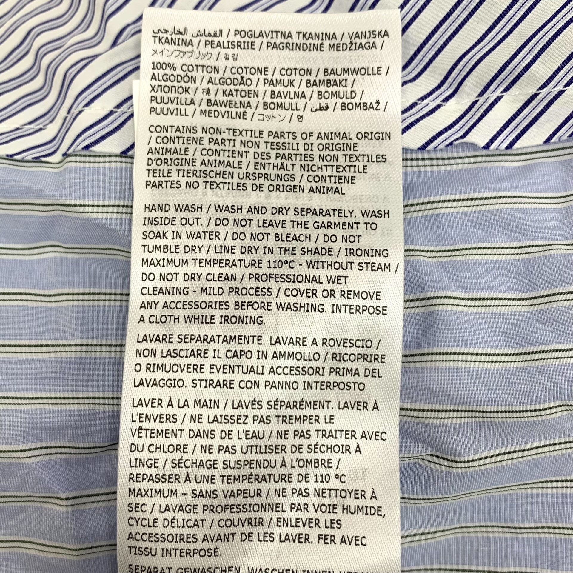 Maison Margiela Maison Margiela Striped Western Panel Shirt 39 Size US M / EU 48-50 / 2 - 8 Thumbnail