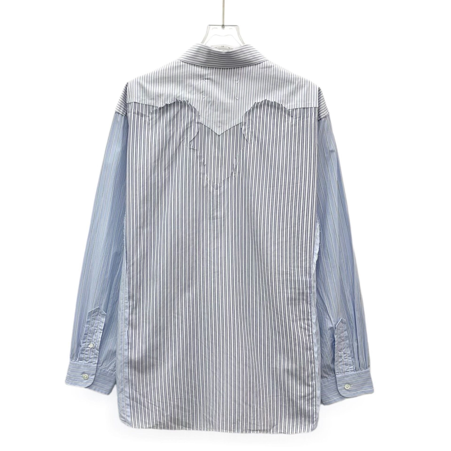 Maison Margiela Maison Margiela Striped Western Panel Shirt 39 Size US M / EU 48-50 / 2 - 2 Thumbnail