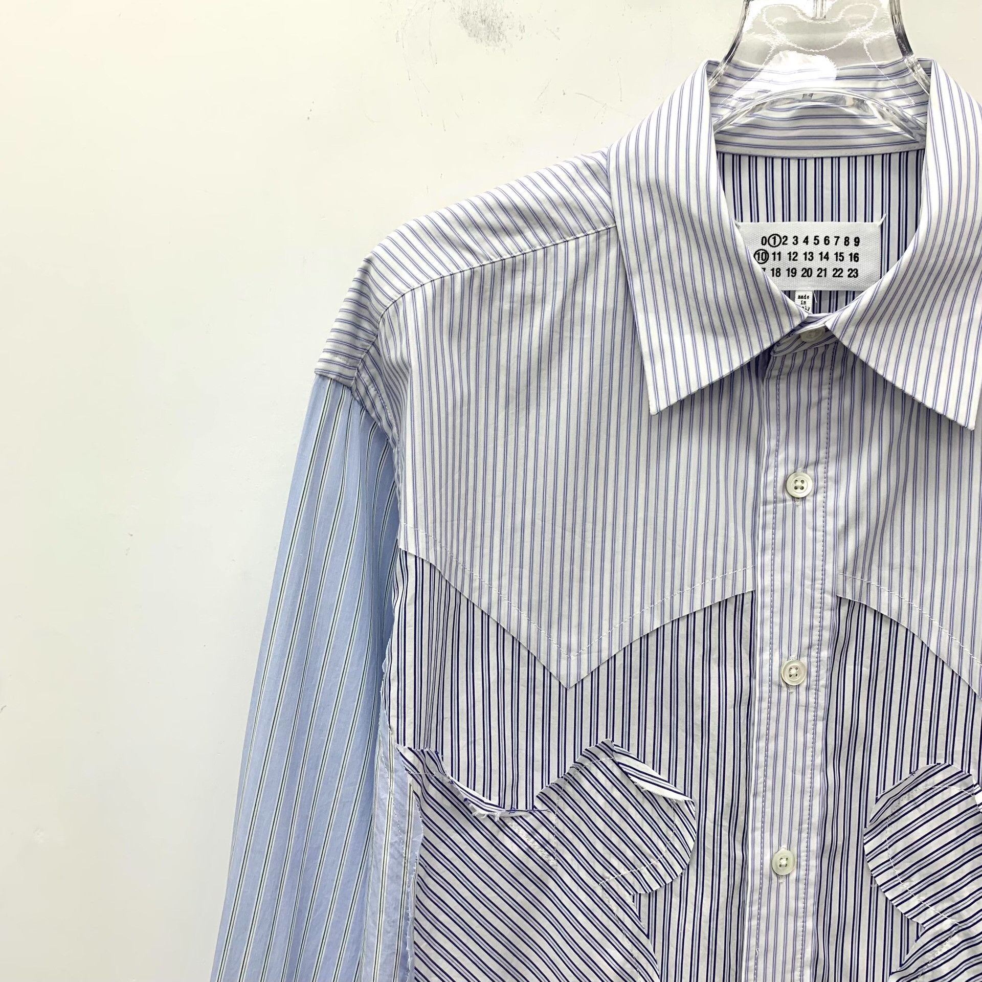 Maison Margiela Maison Margiela Striped Western Panel Shirt 39 Size US M / EU 48-50 / 2 - 3 Thumbnail