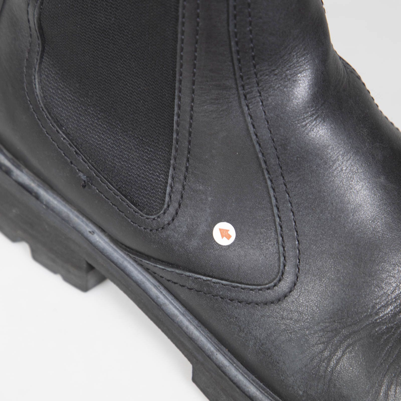 Celine Black Leather Chelsea Logo Tab Boots Size US 12 / IT 42 - 12 Thumbnail