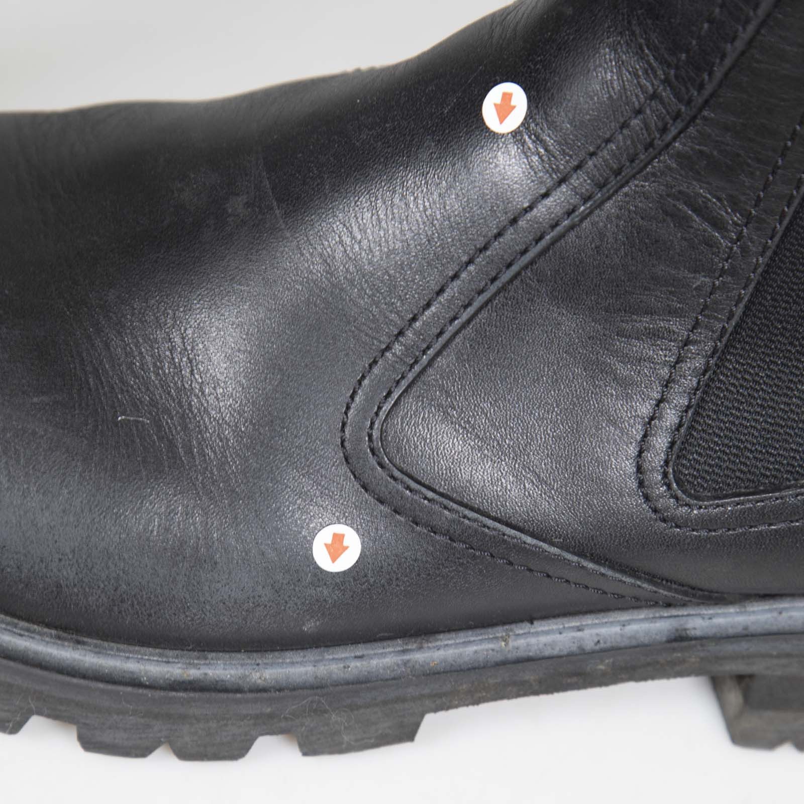 Celine Black Leather Chelsea Logo Tab Boots Size US 12 / IT 42 - 9 Thumbnail