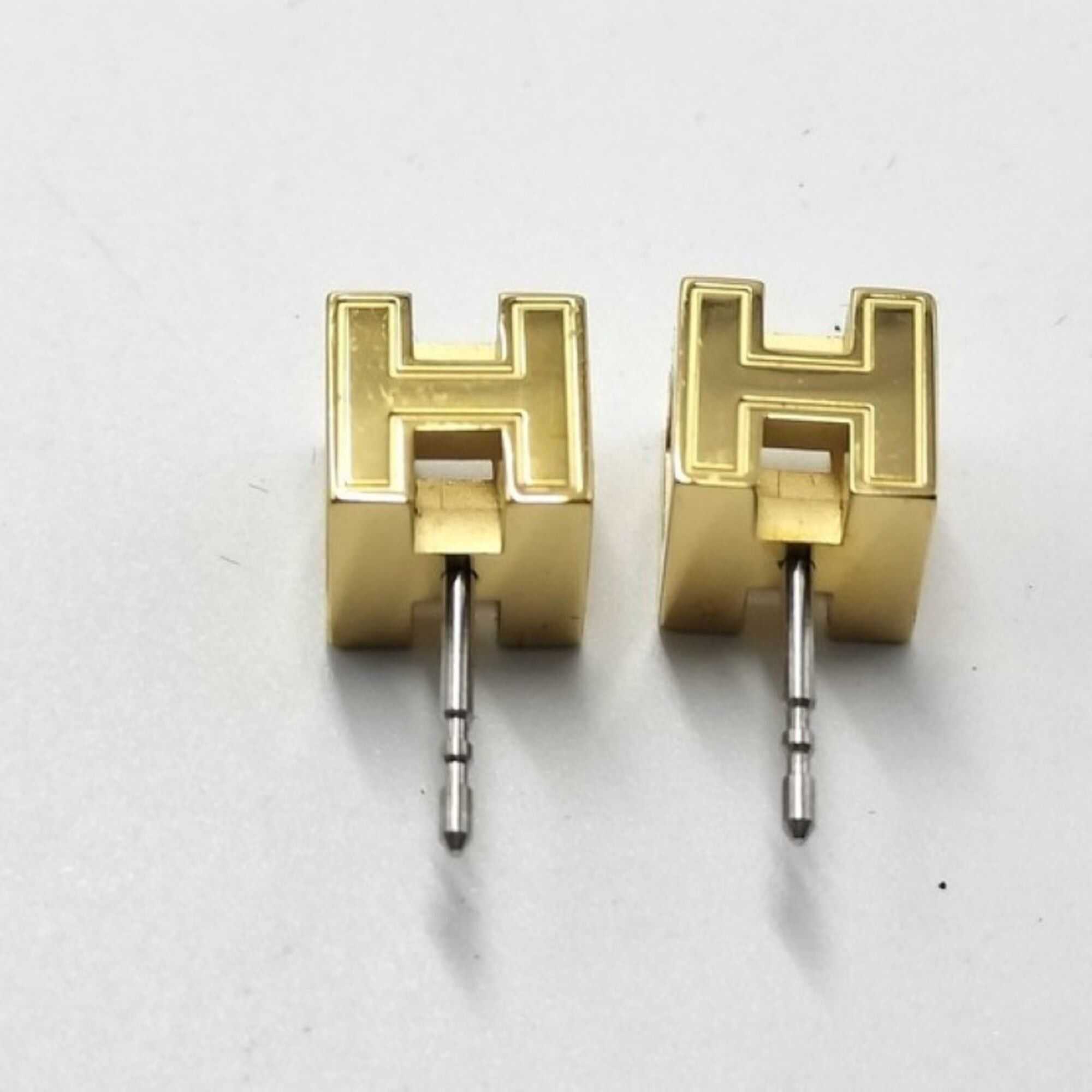 Hermes Hermes Earrings Cage d'H H Cube White Gold Metal Women's Size ONE SIZE - 4 Thumbnail