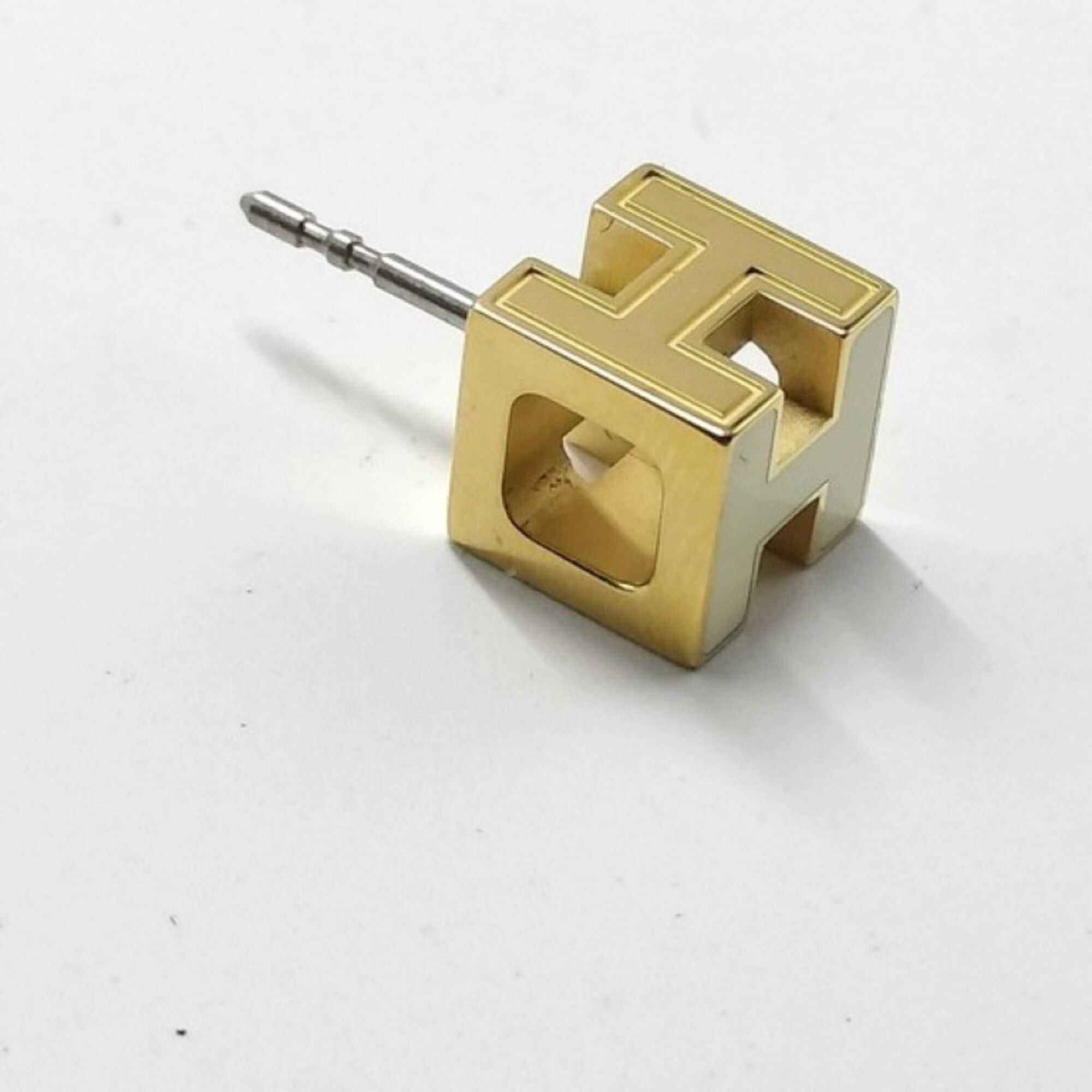 Hermes Hermes Earrings Cage d'H H Cube White Gold Metal Women's Size ONE SIZE - 8 Thumbnail