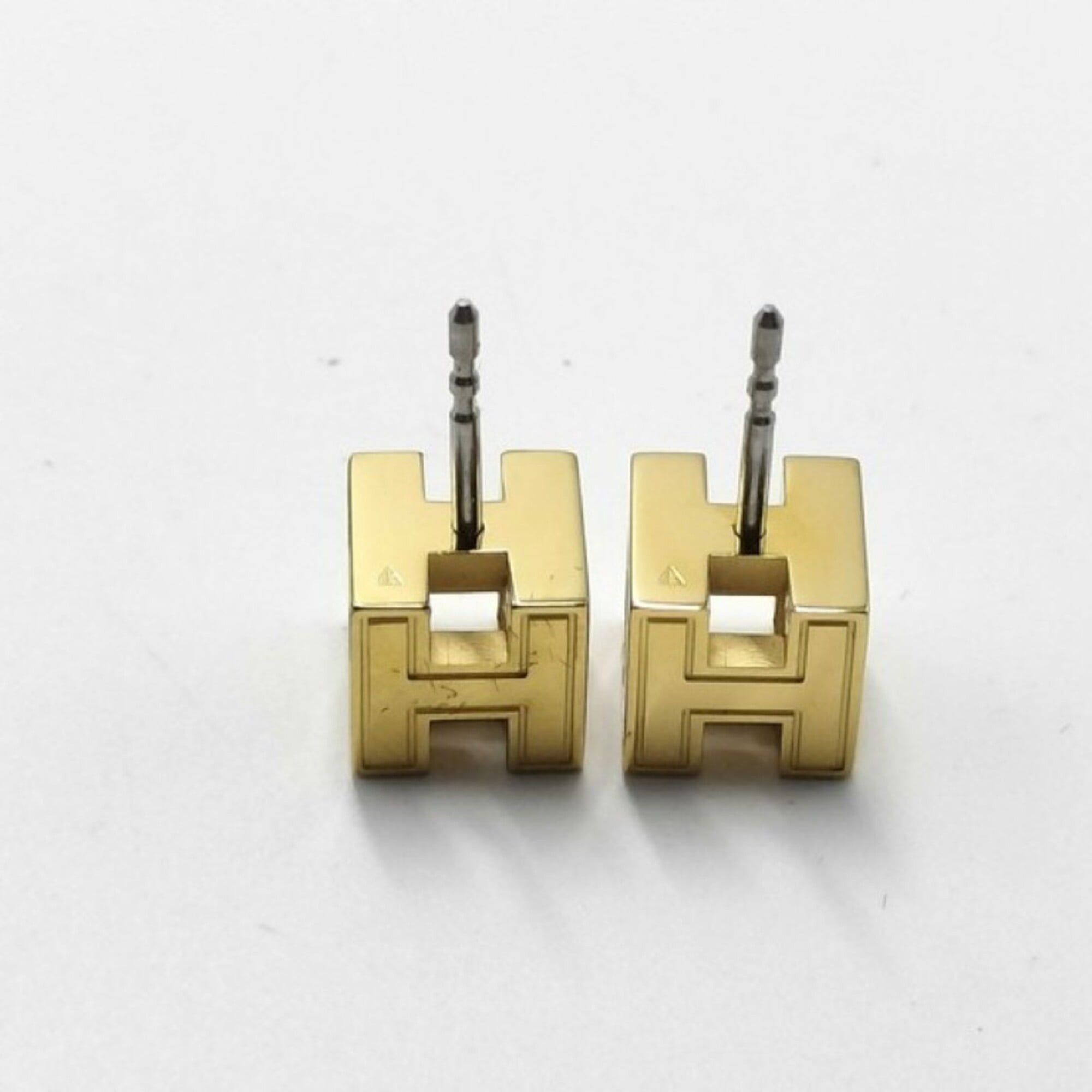 Hermes Hermes Earrings Cage d'H H Cube White Gold Metal Women's Size ONE SIZE - 3 Thumbnail
